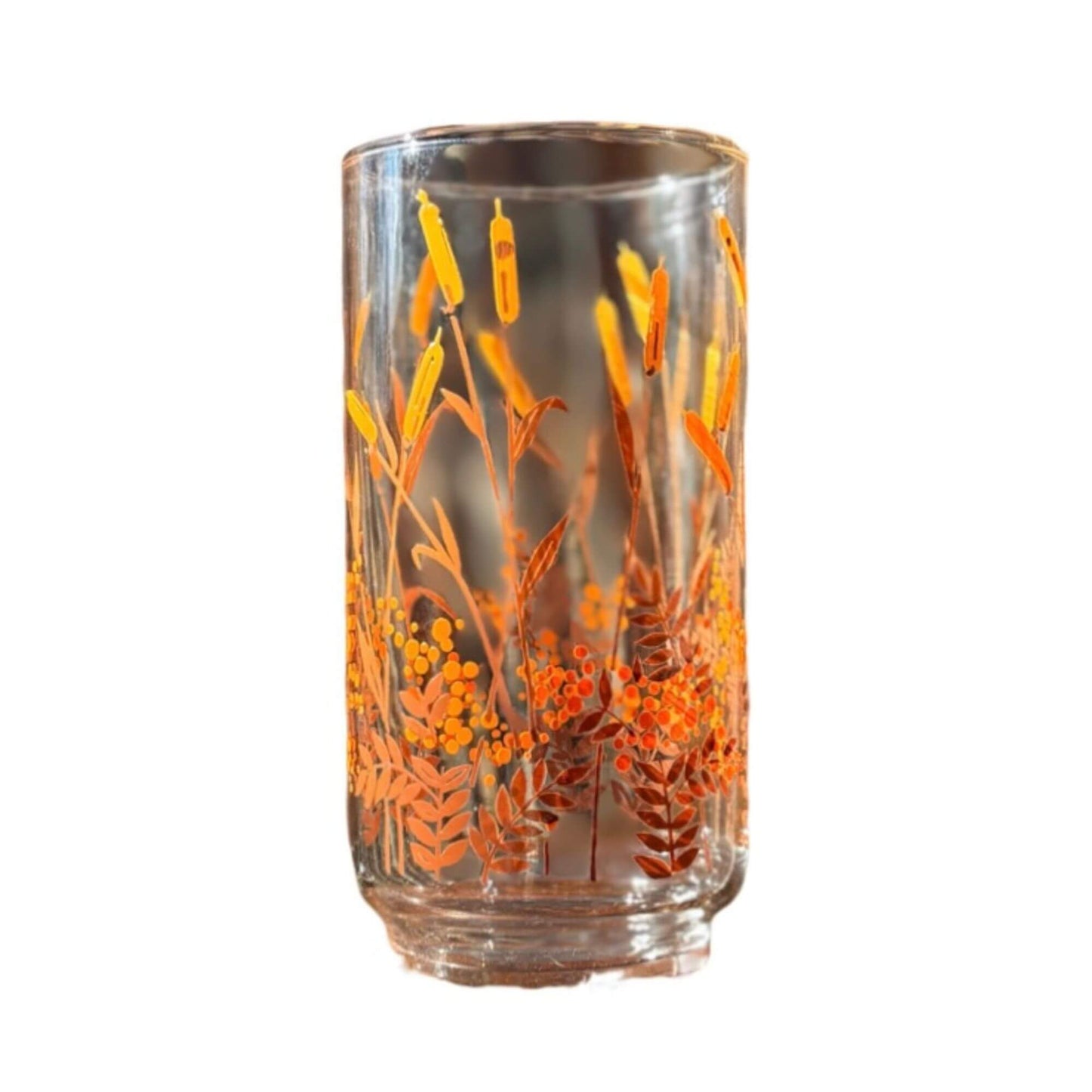 Vintage Libbey Cattail Drinking Glasses Set of 5 image 2