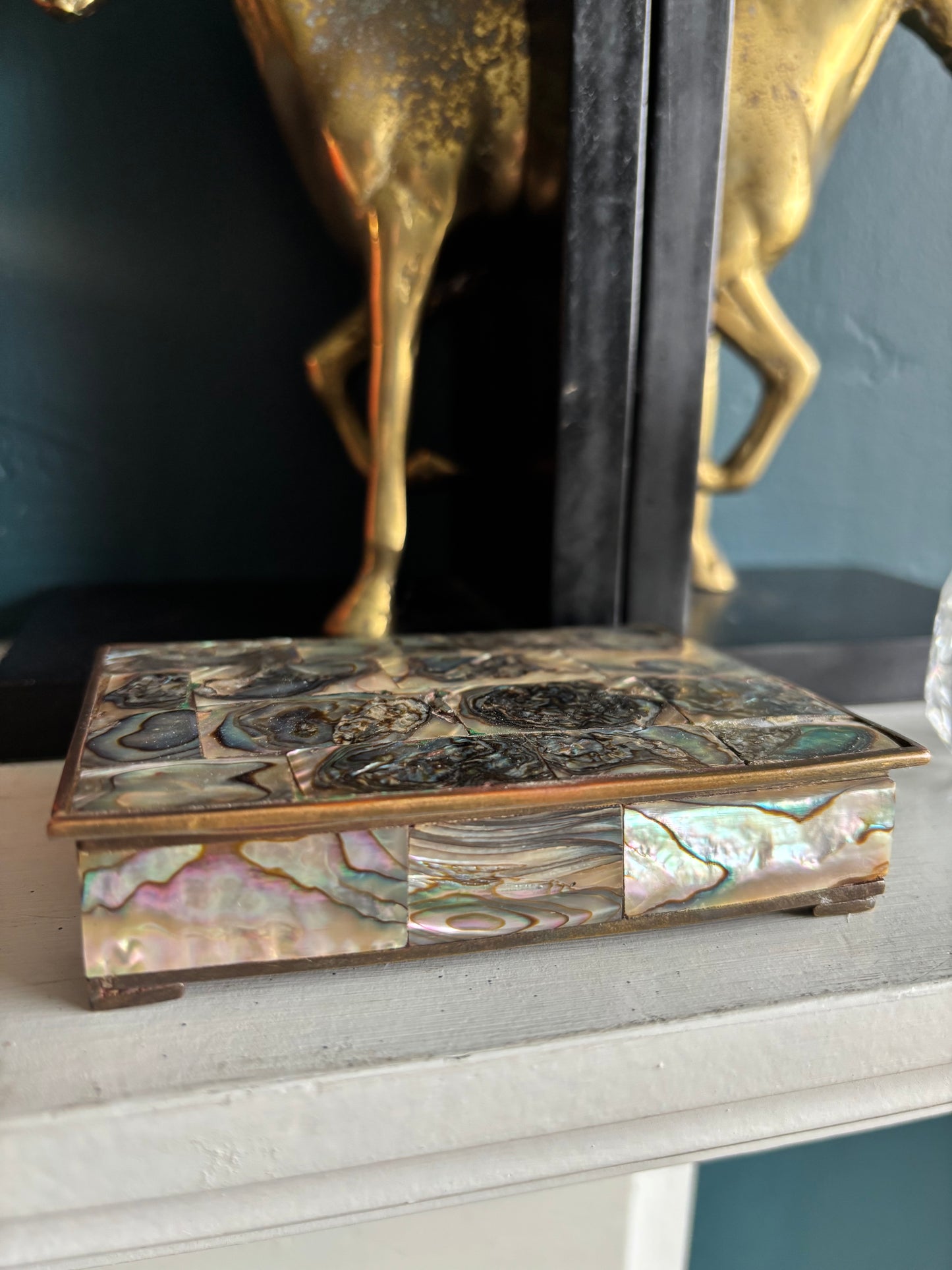 Vintage Abalone Rectangle Box
