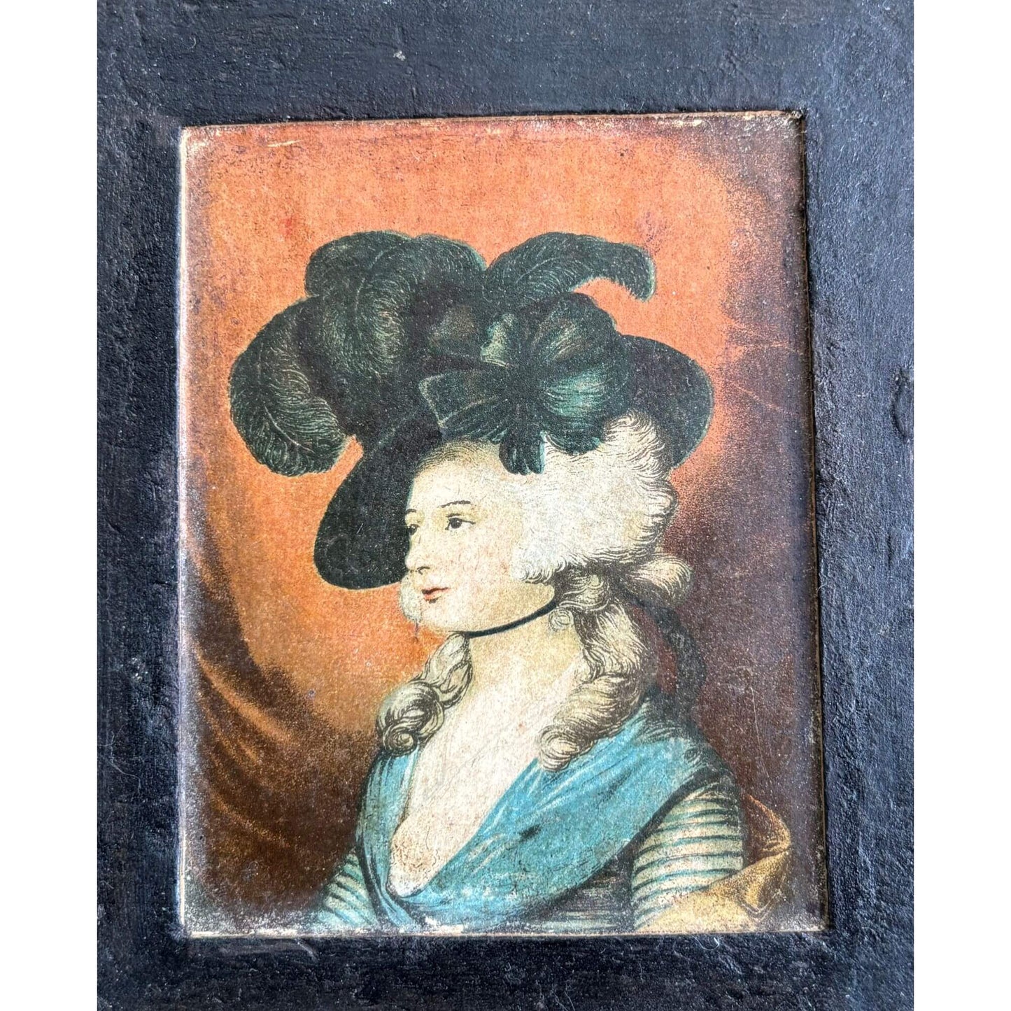 Antique Miniature Frame Mrs Siddons Portrait Gainsborough image 3