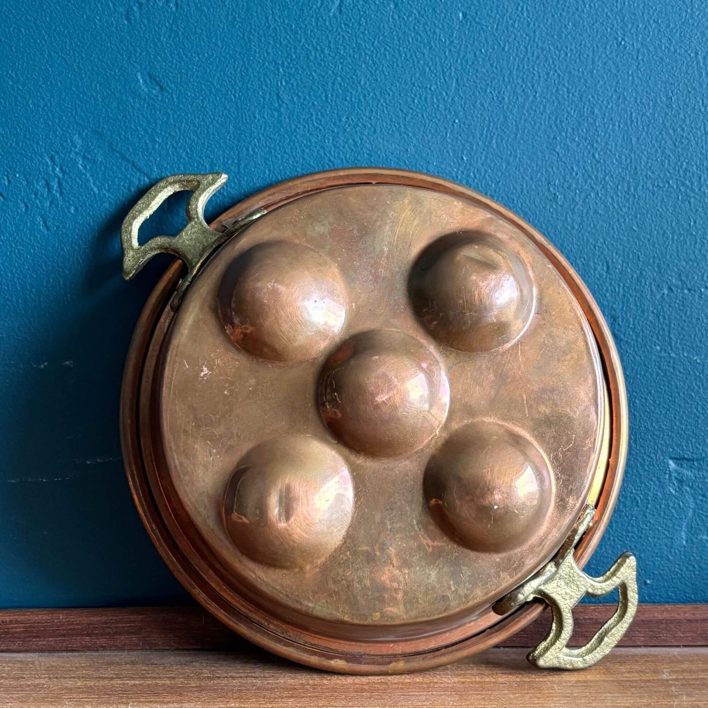 Vintage Early Copper & Brass Escargot Pans - Large image