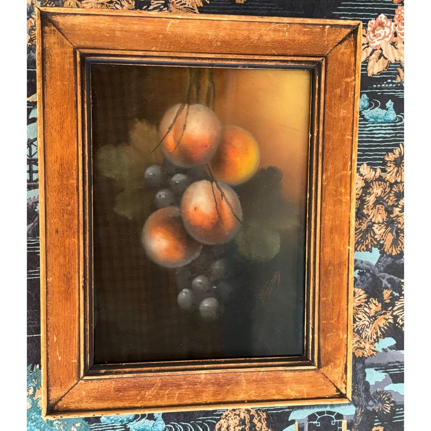Antique Chalk Pastel Still Life by George Hadland (American 20th Century) image 4