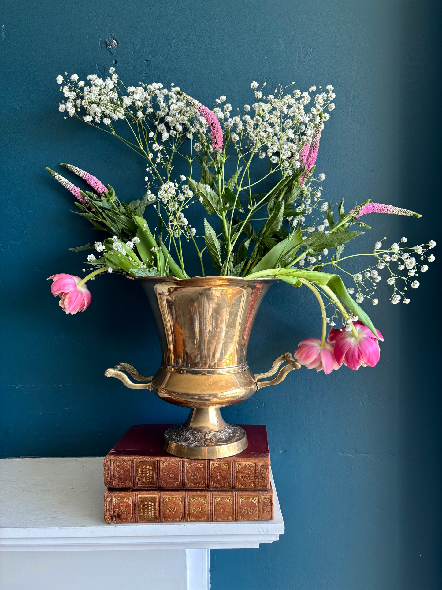 Vintage Brass Champagne Bucket Trophy Vase