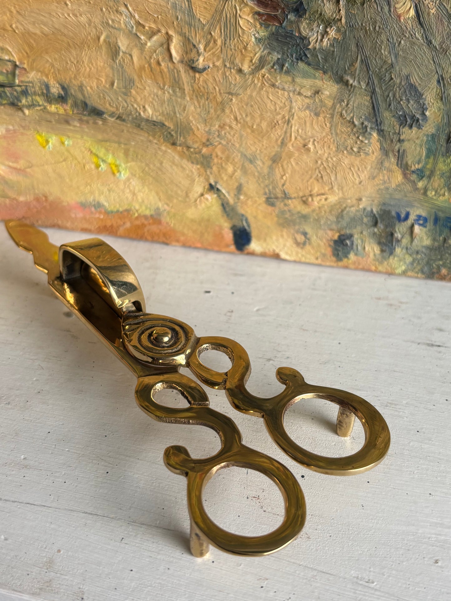 Solid Brass Candle Snuffer Scissors Vintage Style