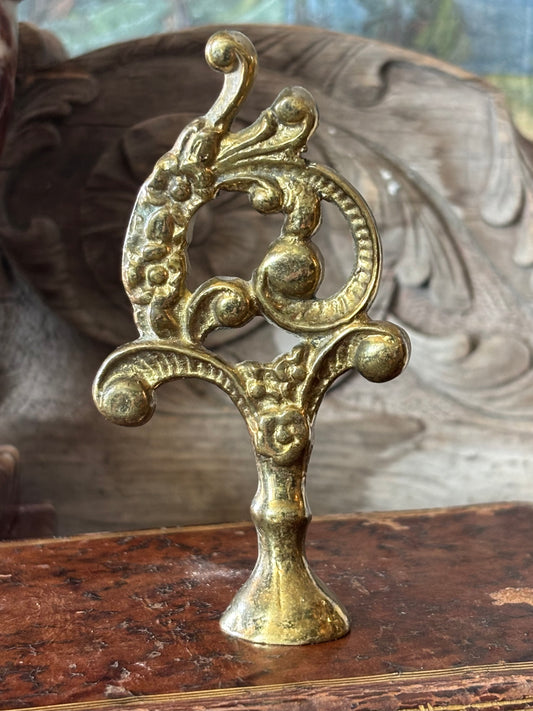 Vintage Ornate Brass Finial Decor Styling Piece