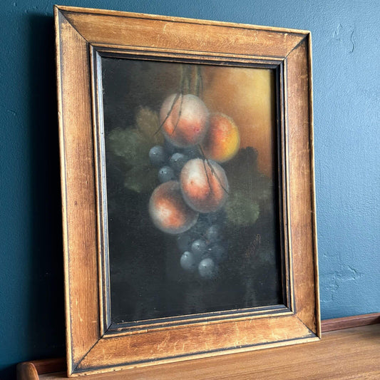 Antique Chalk Pastel Still Life by George Hadland (American 20th Century) image 0