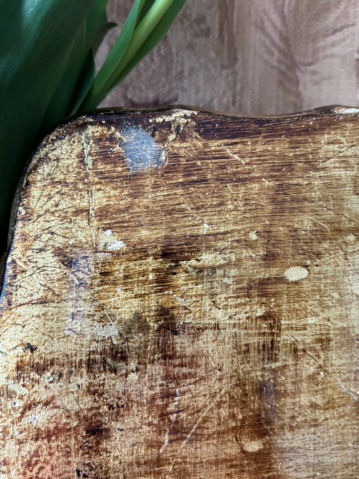 Vintage Italian Florentine Gold & Blue Tray