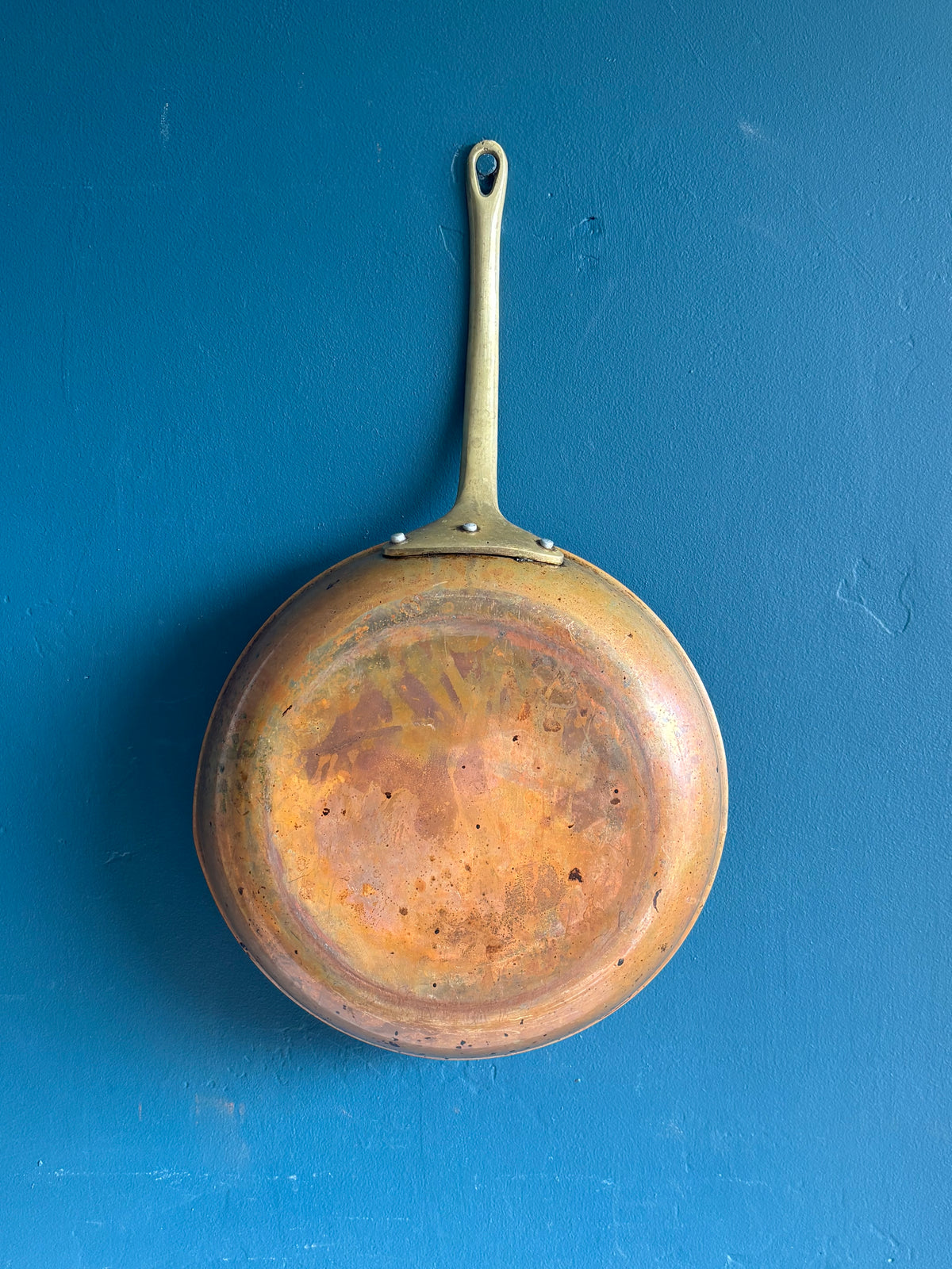 Vintage Copper & Brass Handled Pan