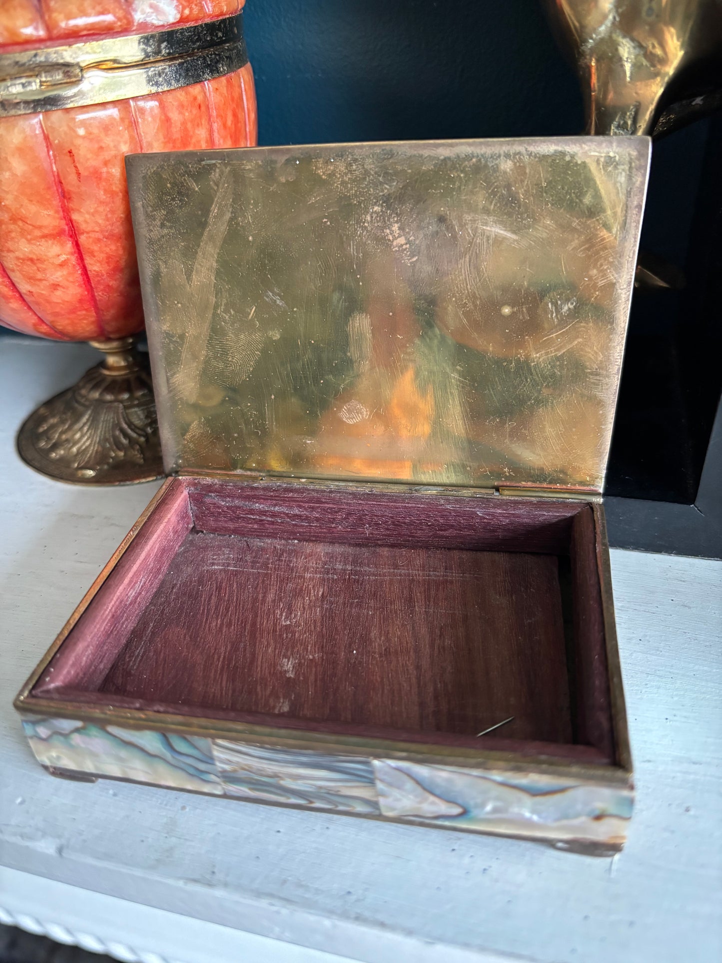 Vintage Abalone Rectangle Box
