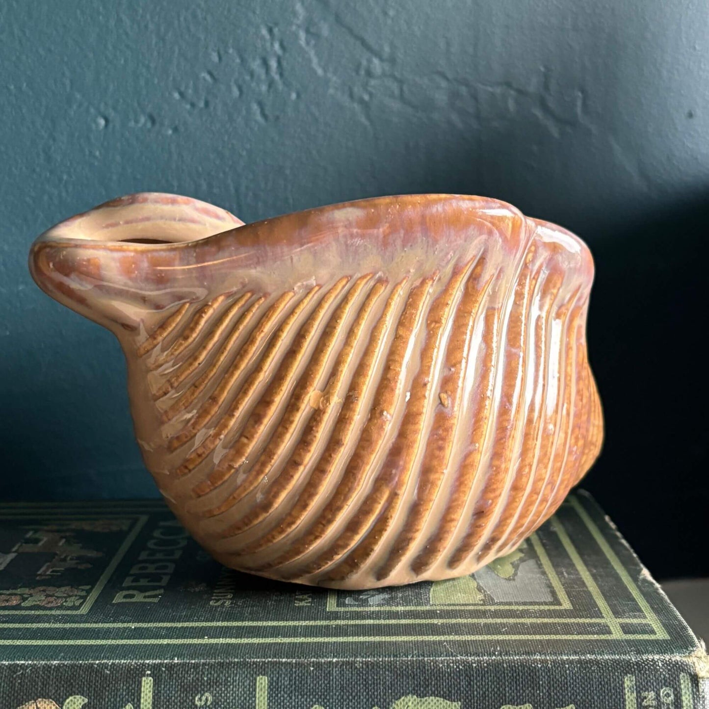 Vintage Pottery Shell Planter Coastal Vibes image 3