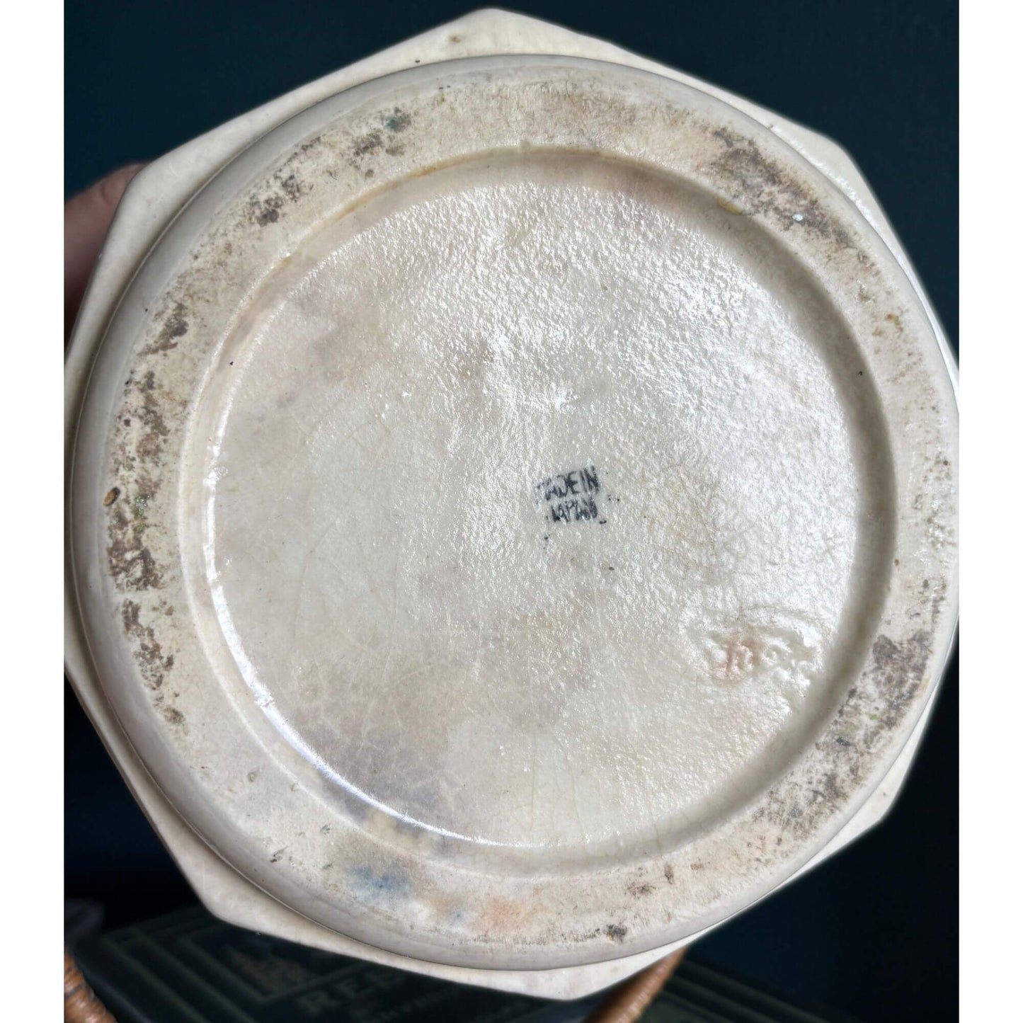 Vintage Japanese Biscuit Jar with Handle and Lid image 5