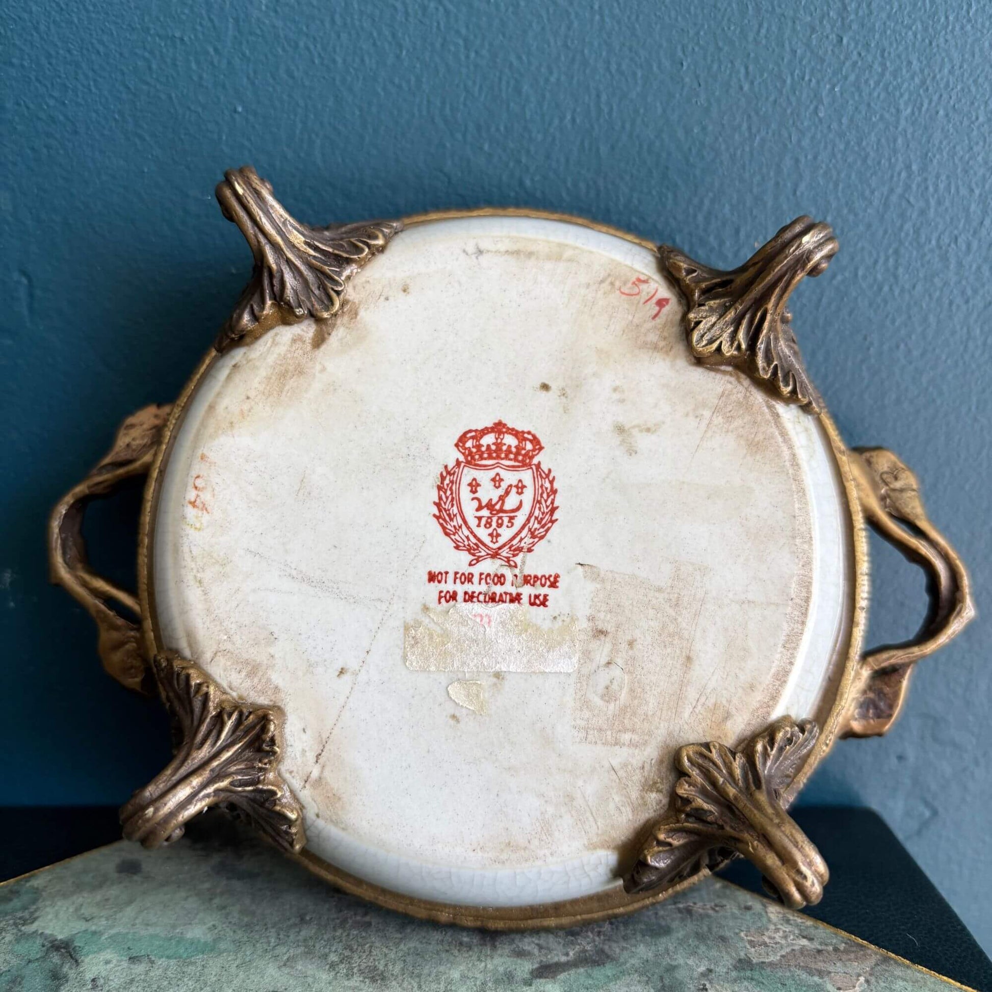 Vintage Wong Lee Footed Wine Coaster Catch-All image 2