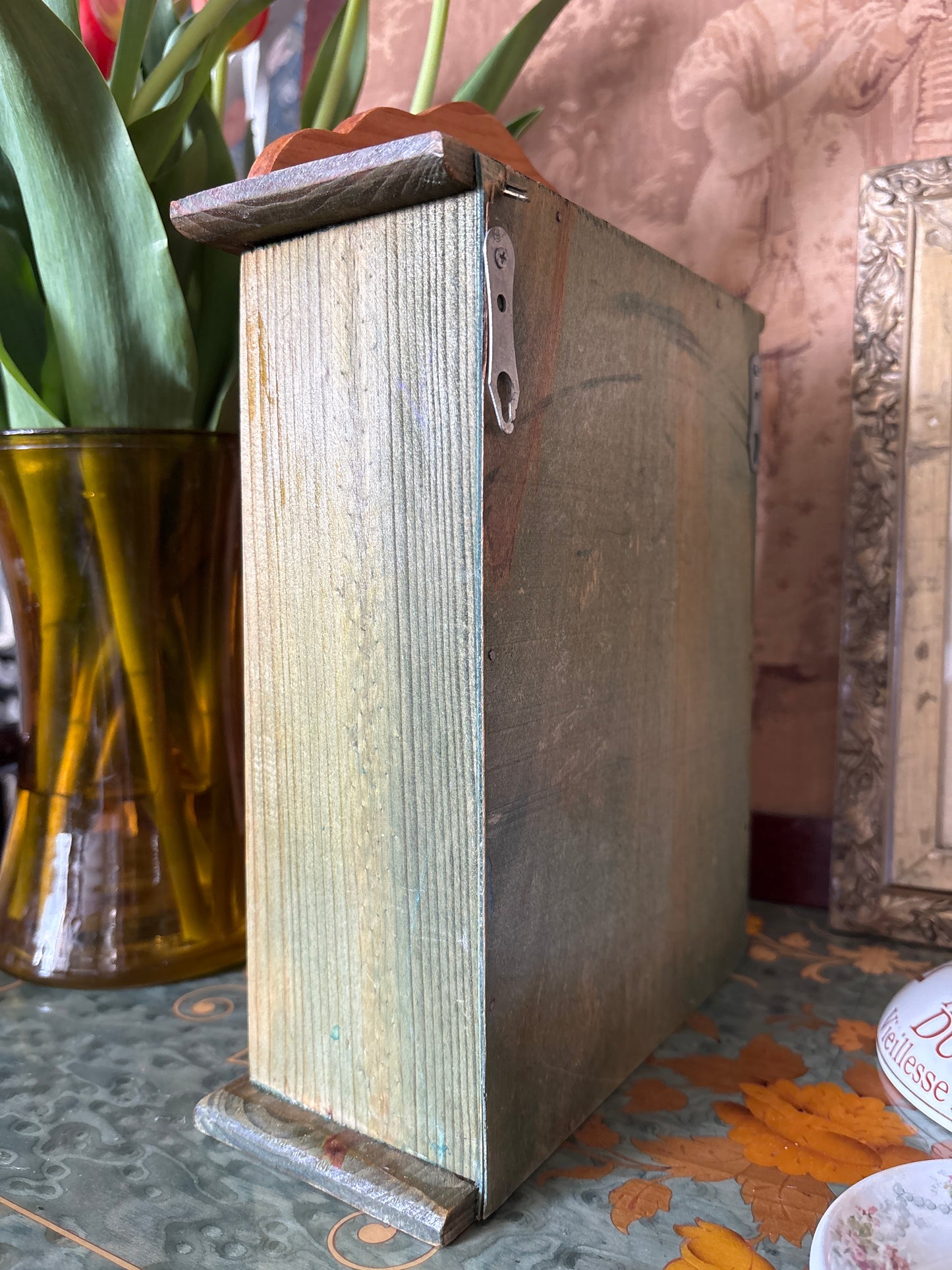 Miniature Wooden Hutch Cabinet