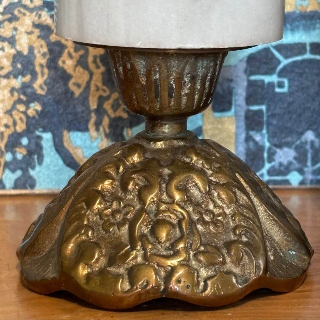 Vintage Marble & Brass Candlesticks image 6