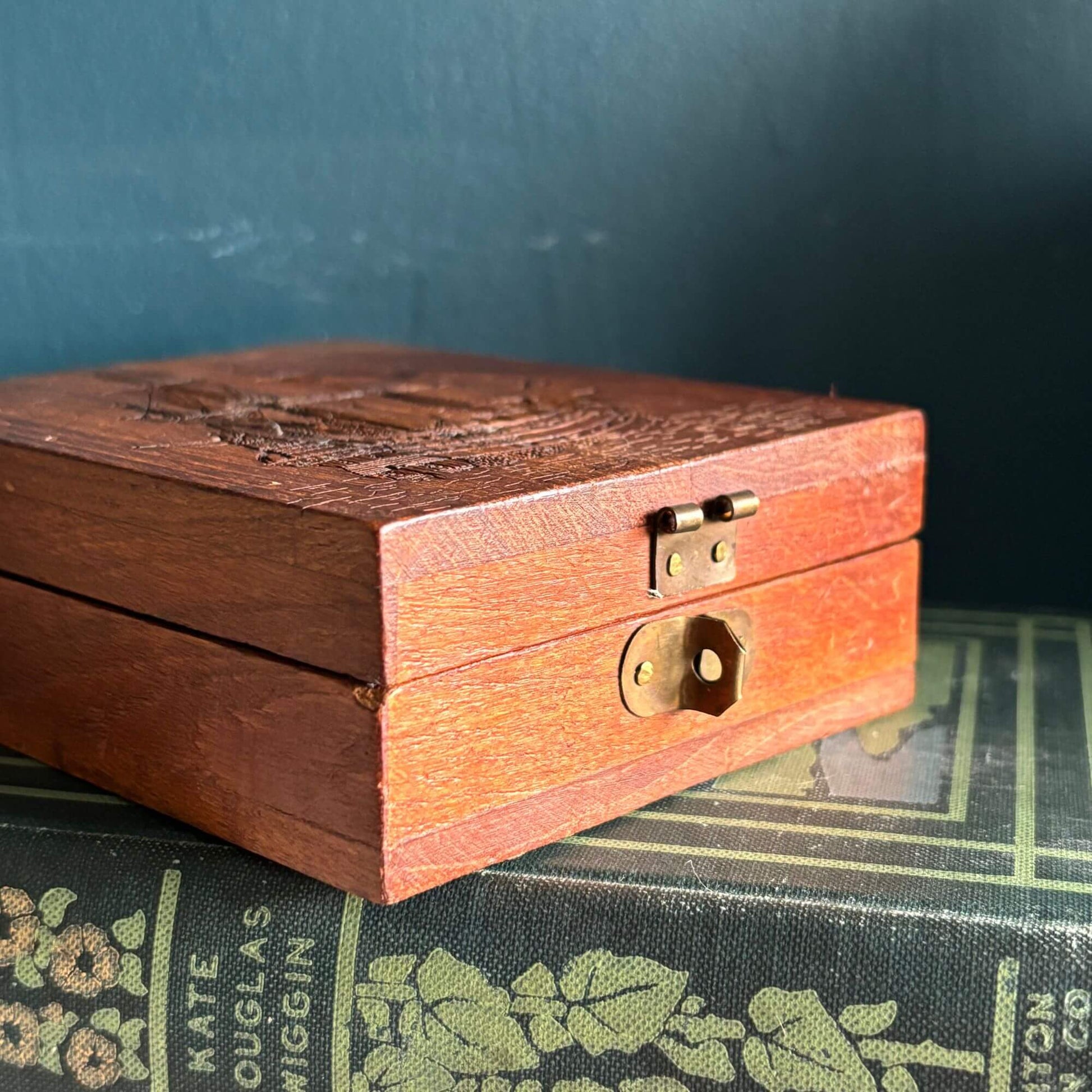 Vintage Wooden Ship Box Coastal Vibes image 2