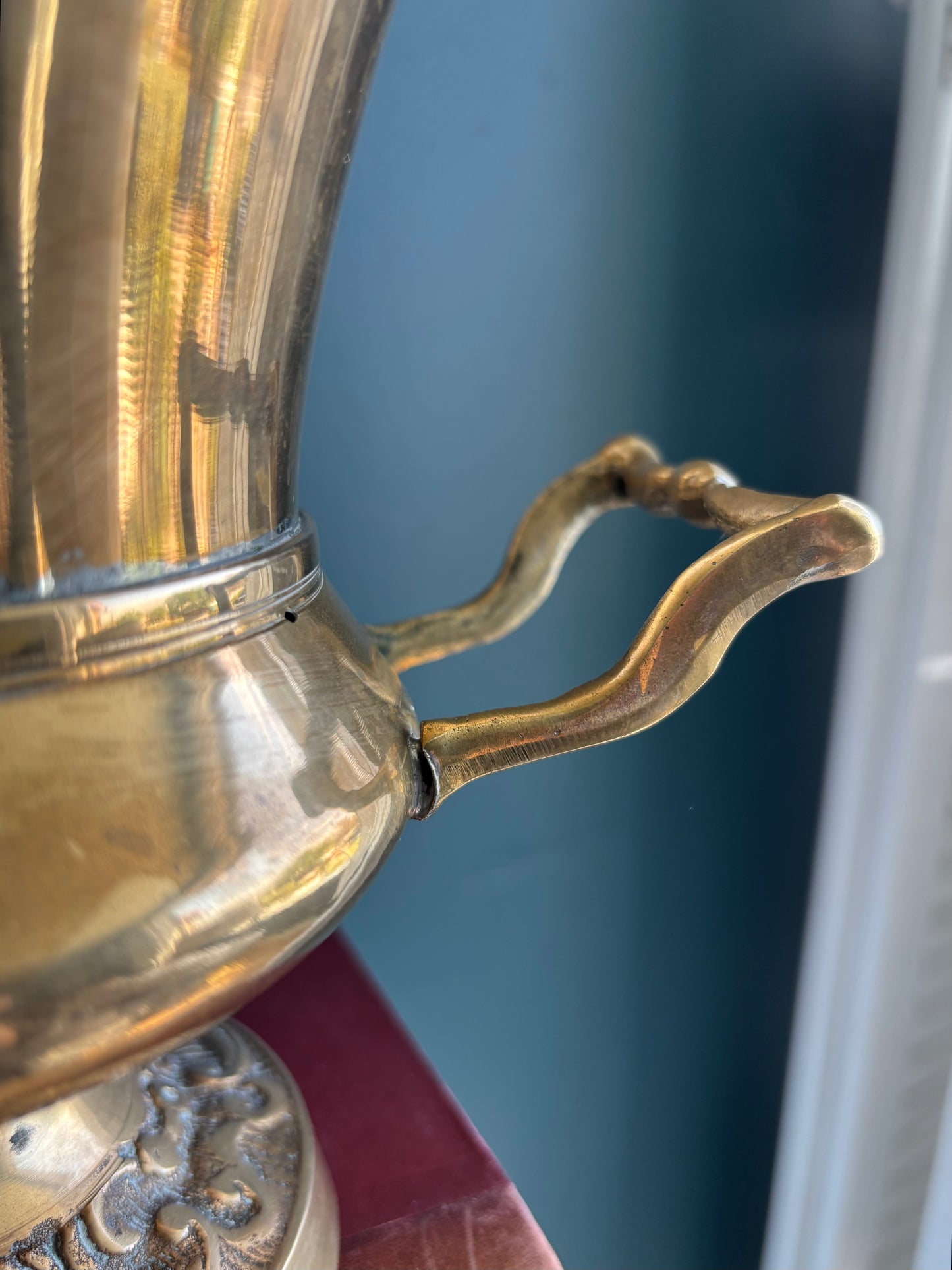 Vintage Brass Champagne Bucket Trophy Vase