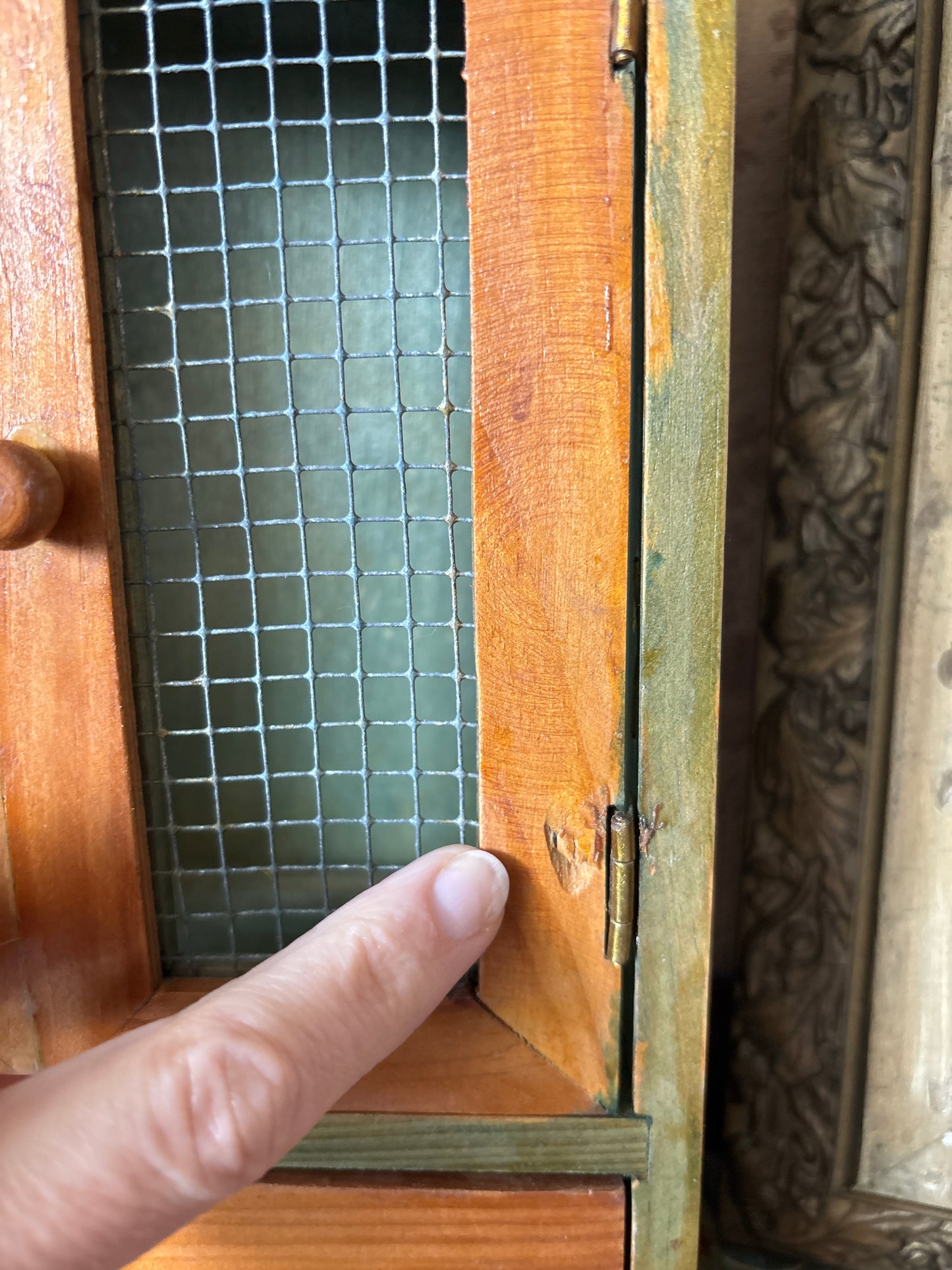Miniature Wooden Hutch Cabinet
