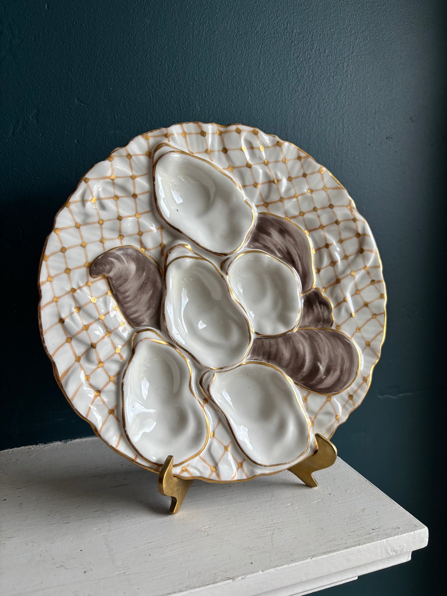 Antique Carl Tielsch Turkey Oyster Plate