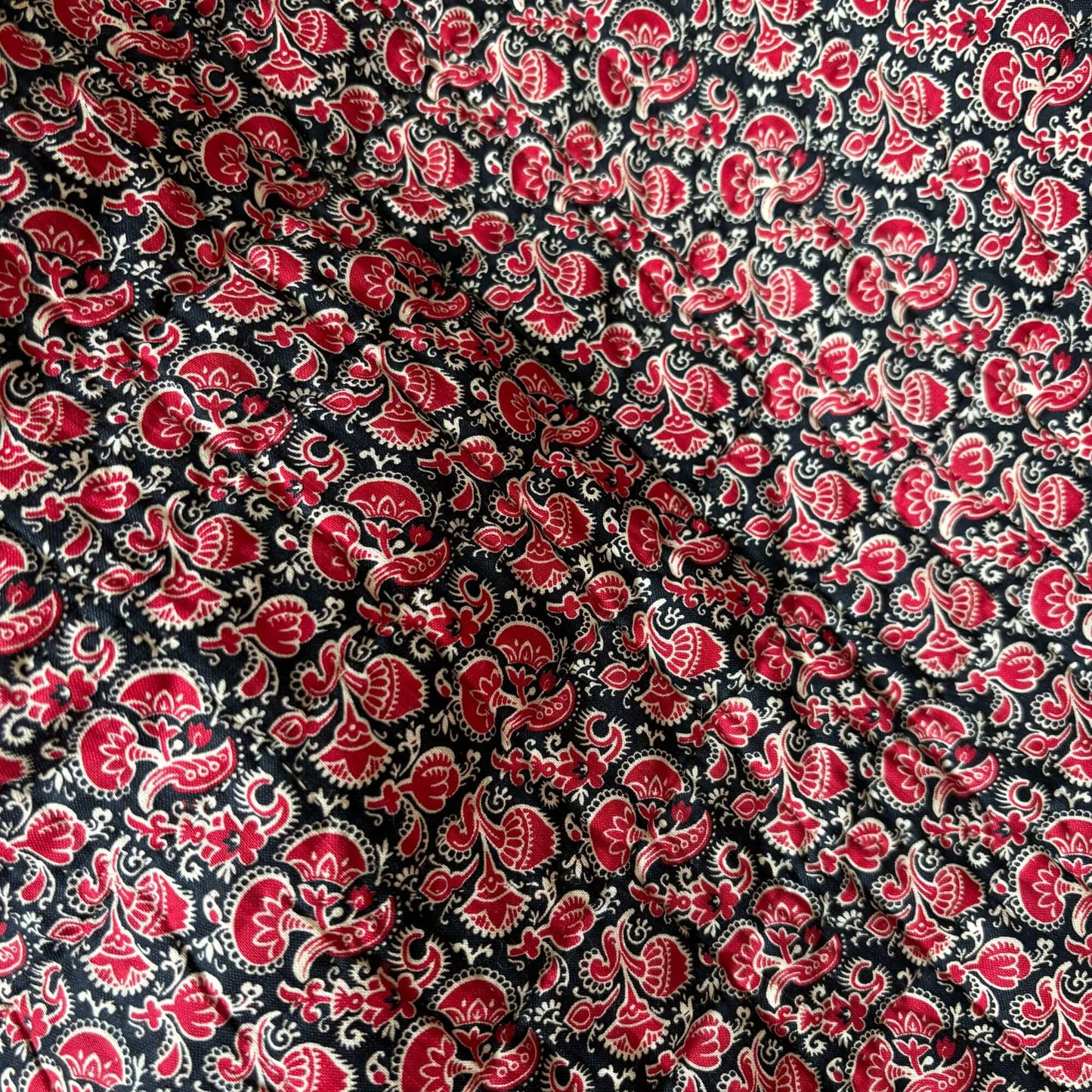 Antique On Point Nine Patch Handmade Quilt 1890's image 4