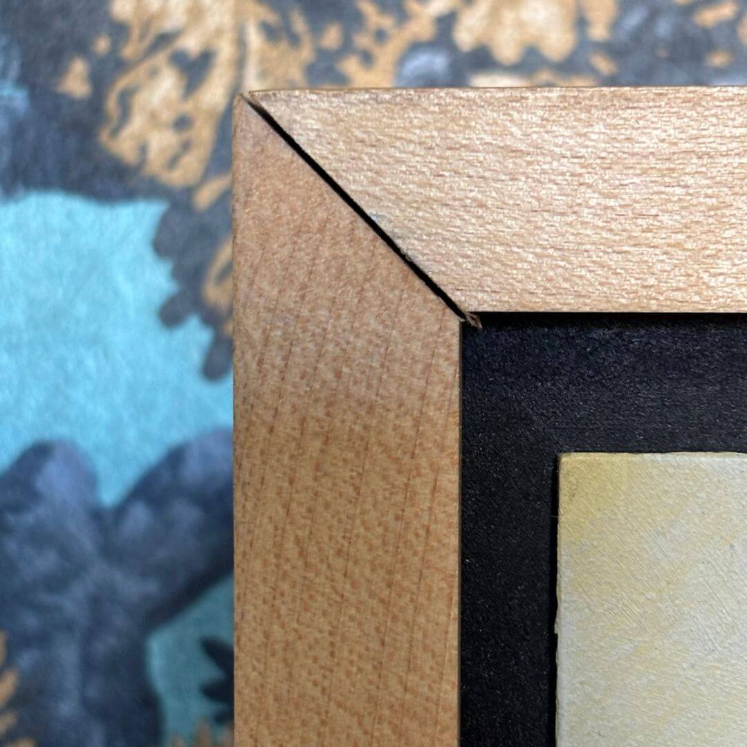 Vintage Signed Oil Painting Woman in Blue Kimono Red Obi image 5