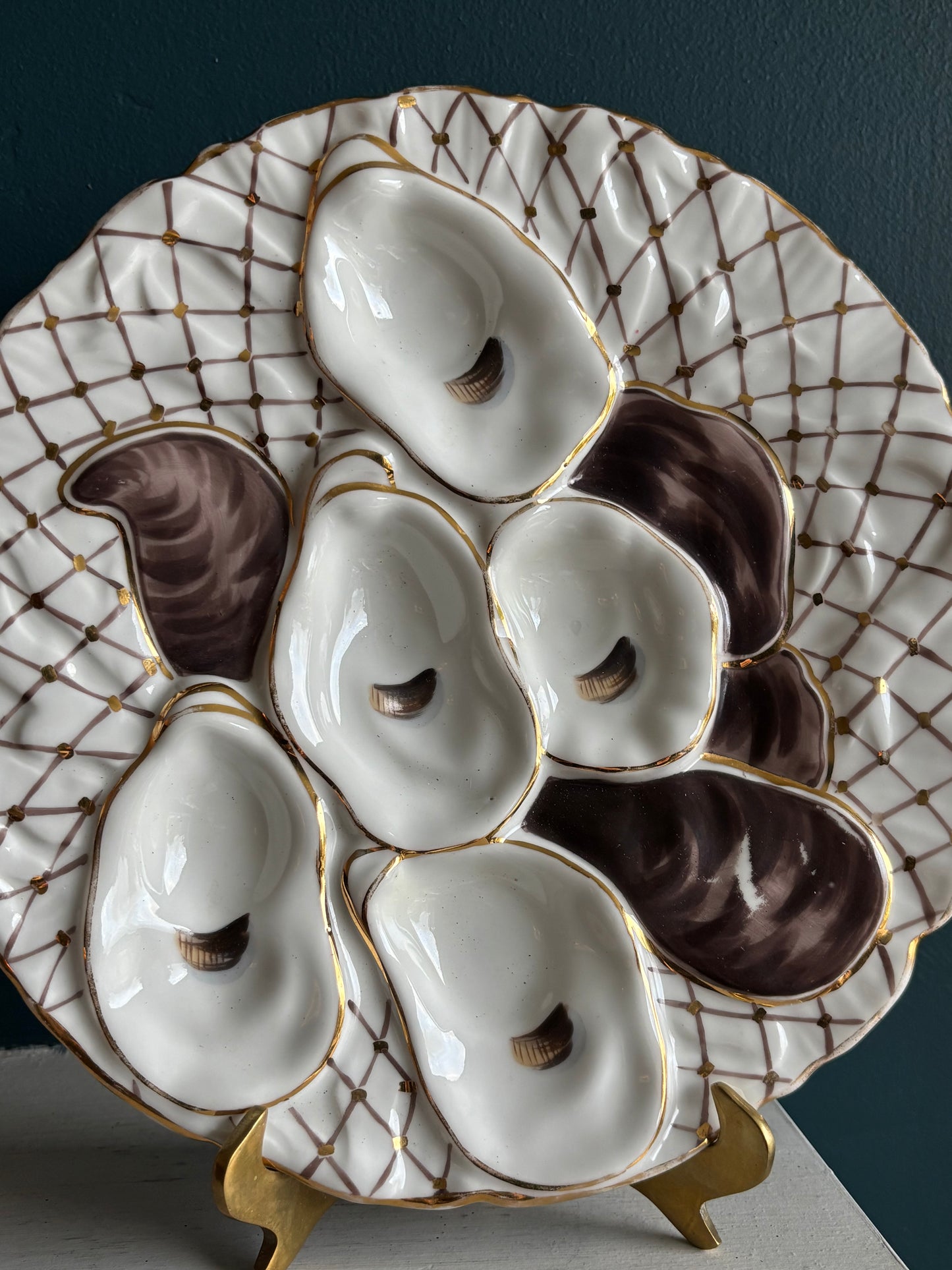 Antique Carl Tielsch Turkey Oyster Plate