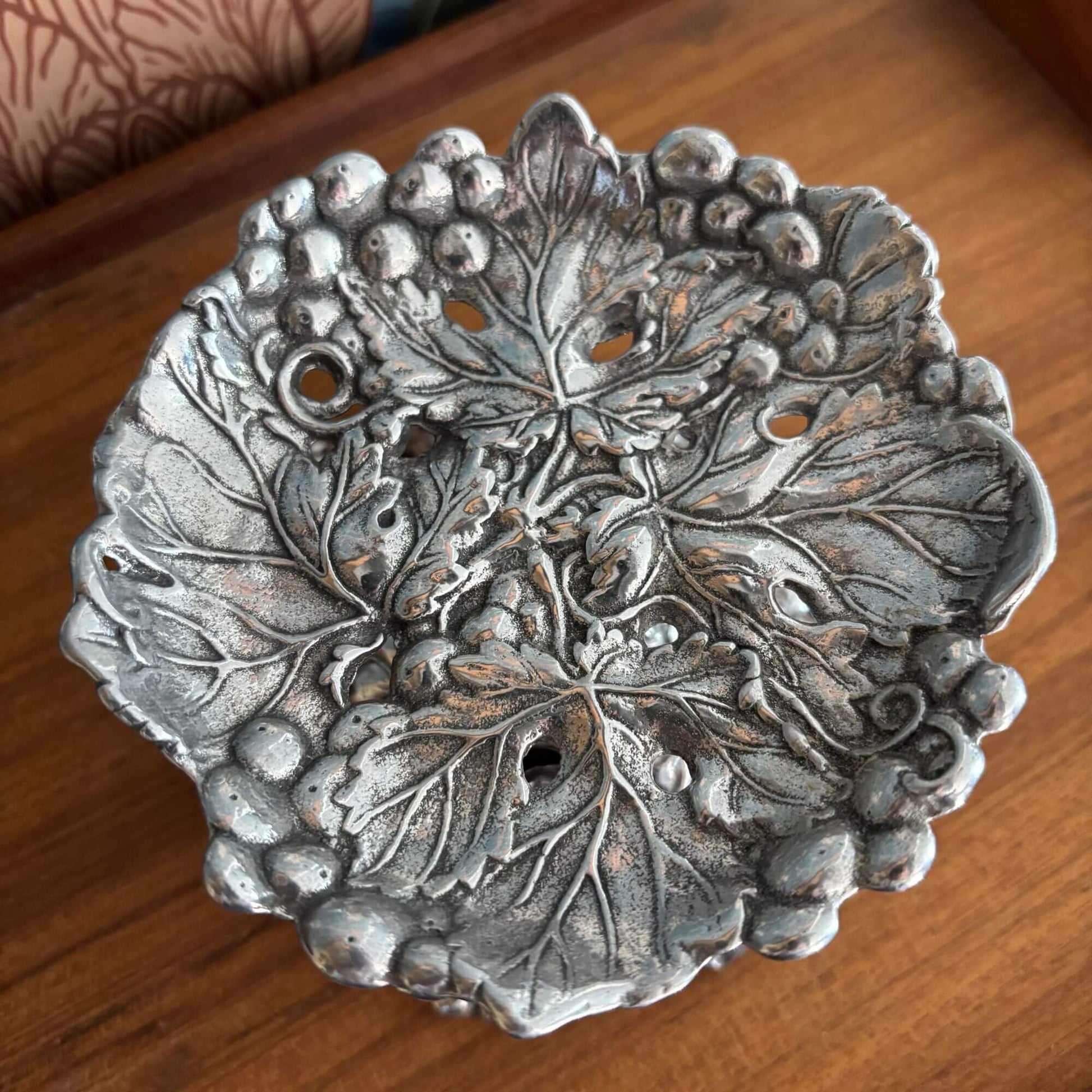 Beautiful Vintage Arthur Court Grapevine Pedestal Compote image 2