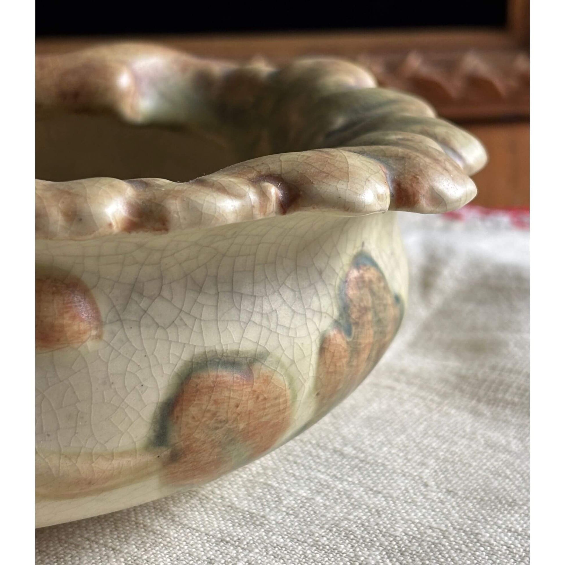 Antique Weller Pottery Woodcraft Squirrel Bowl image 3