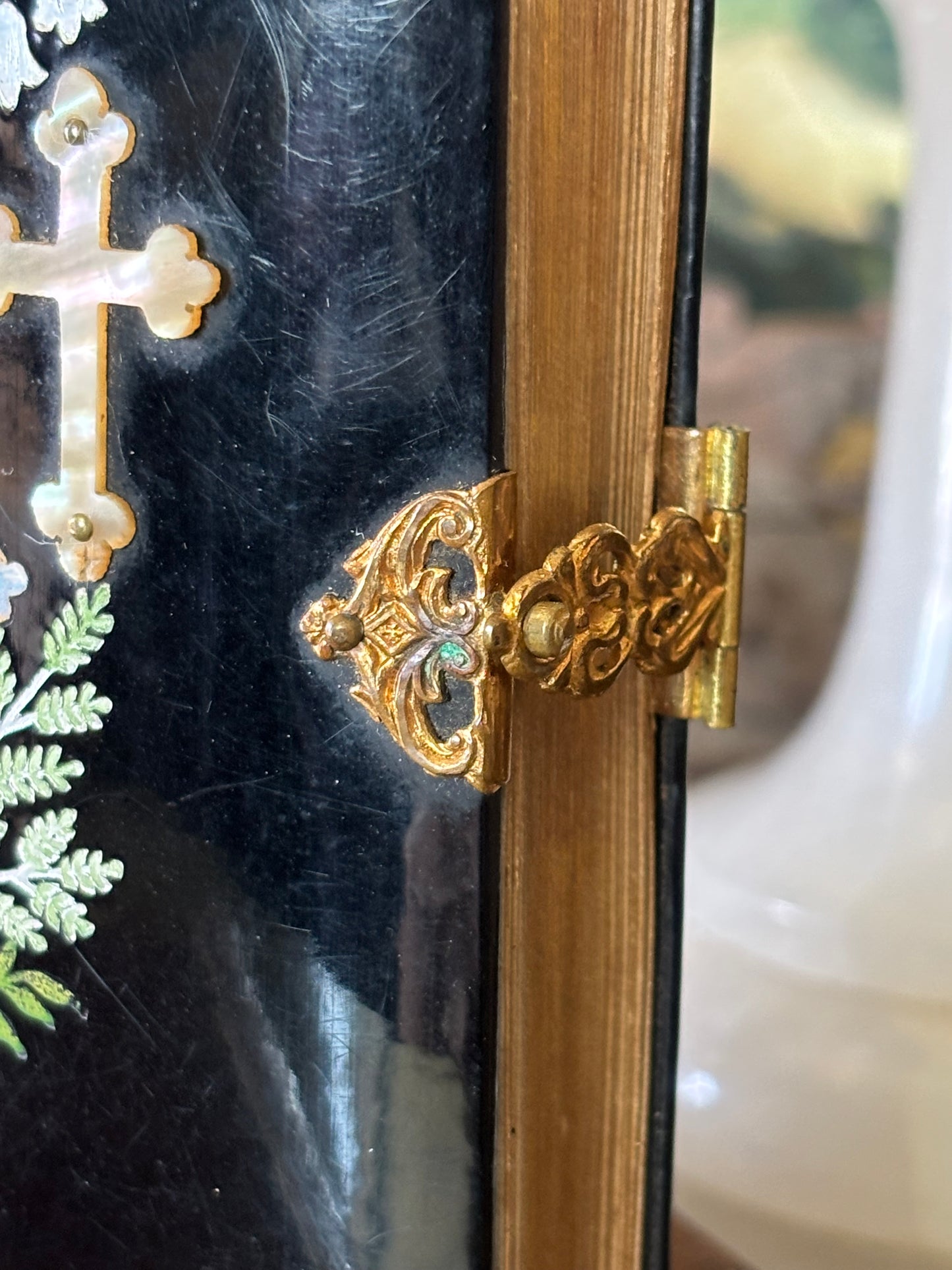 Antique 1884 Prayer Book Mother of Pearl Clasp Book Czech