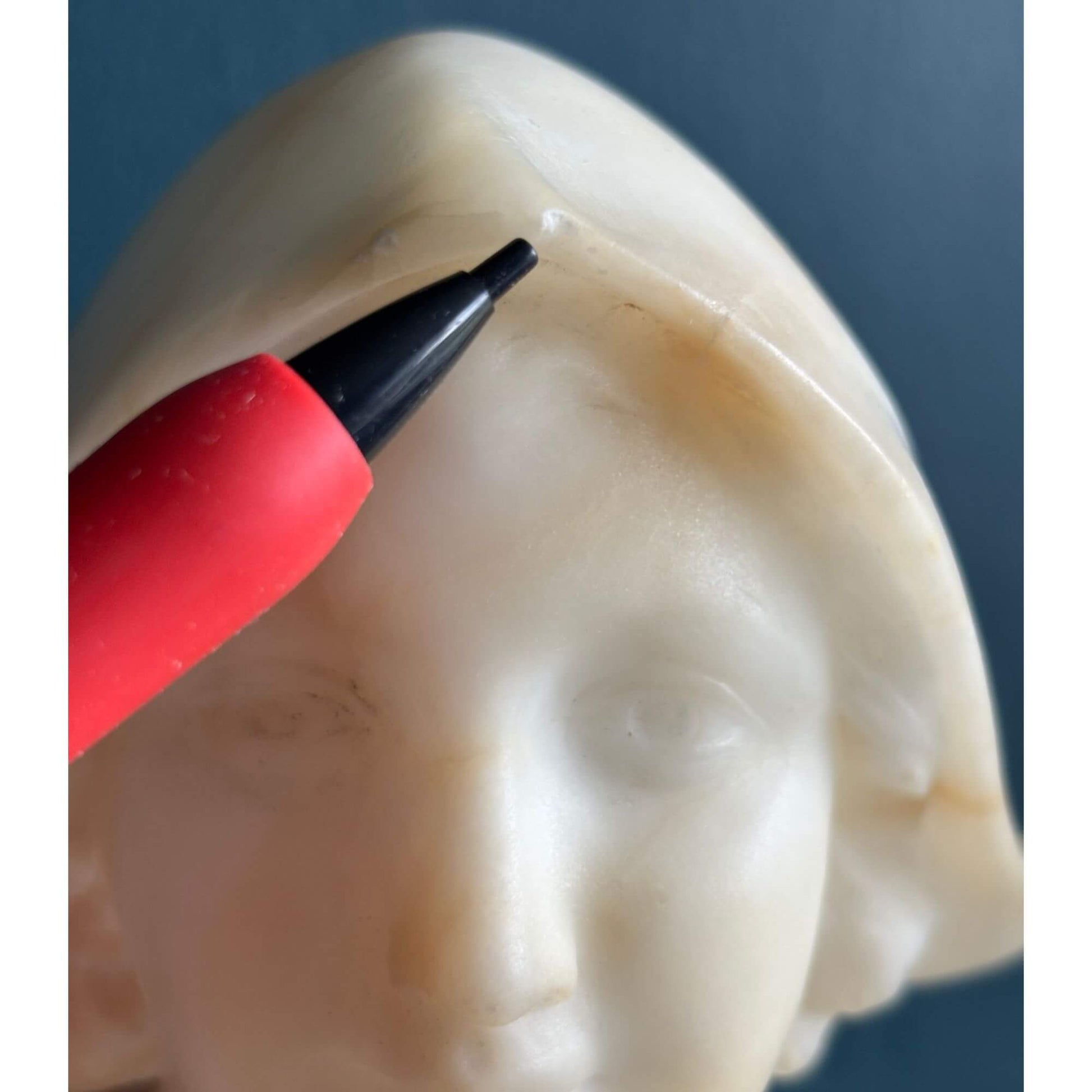 Vintage Signed Enrico Brunelleschi Alabaster Bust Woman image 8