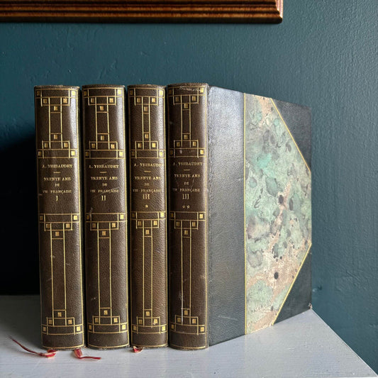 Antique Art Deco French Leather Books Set of 4 Le Bergsonisme image 0