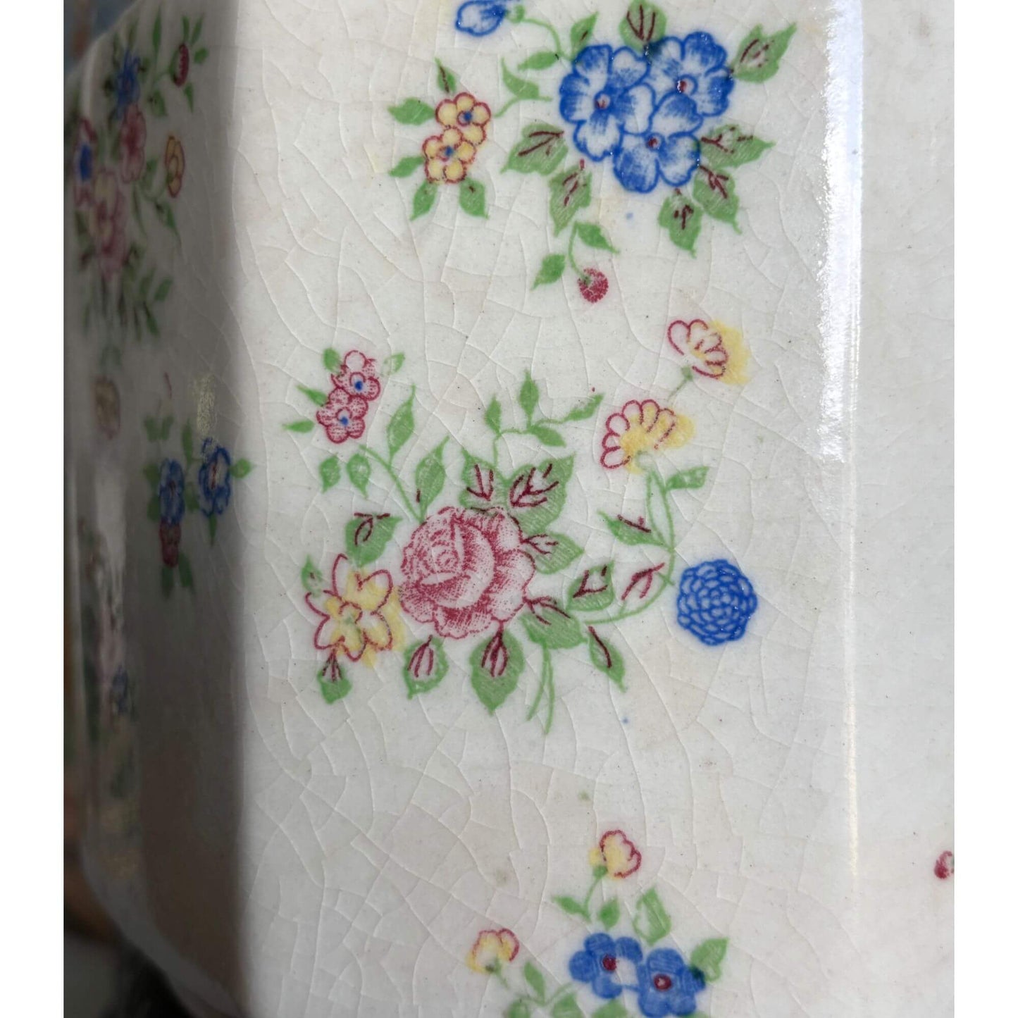 Vintage Japanese Biscuit Jar with Handle and Lid image 4