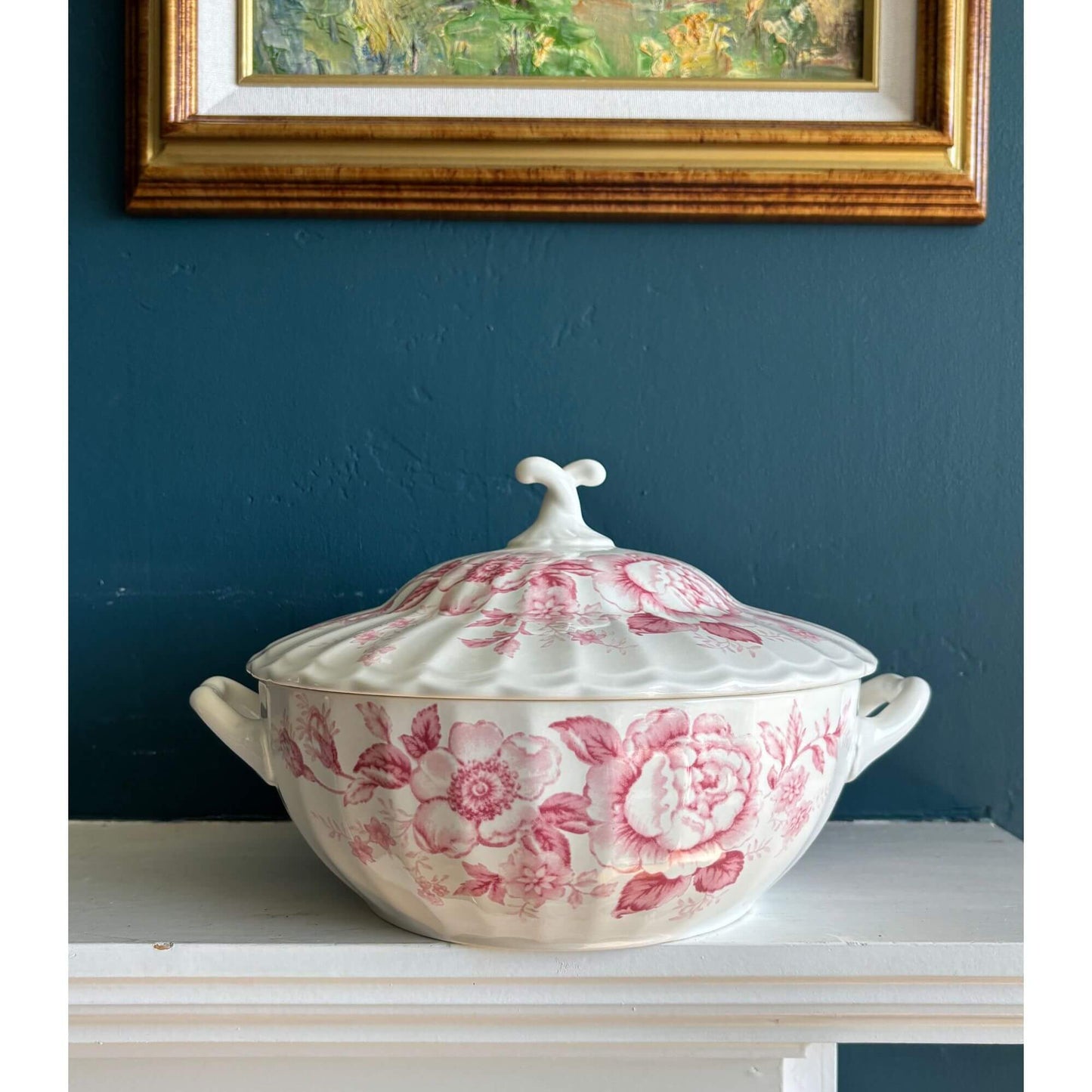 Vintage Ralph Lauren Morning Garden Red/Pink Tureen image 1