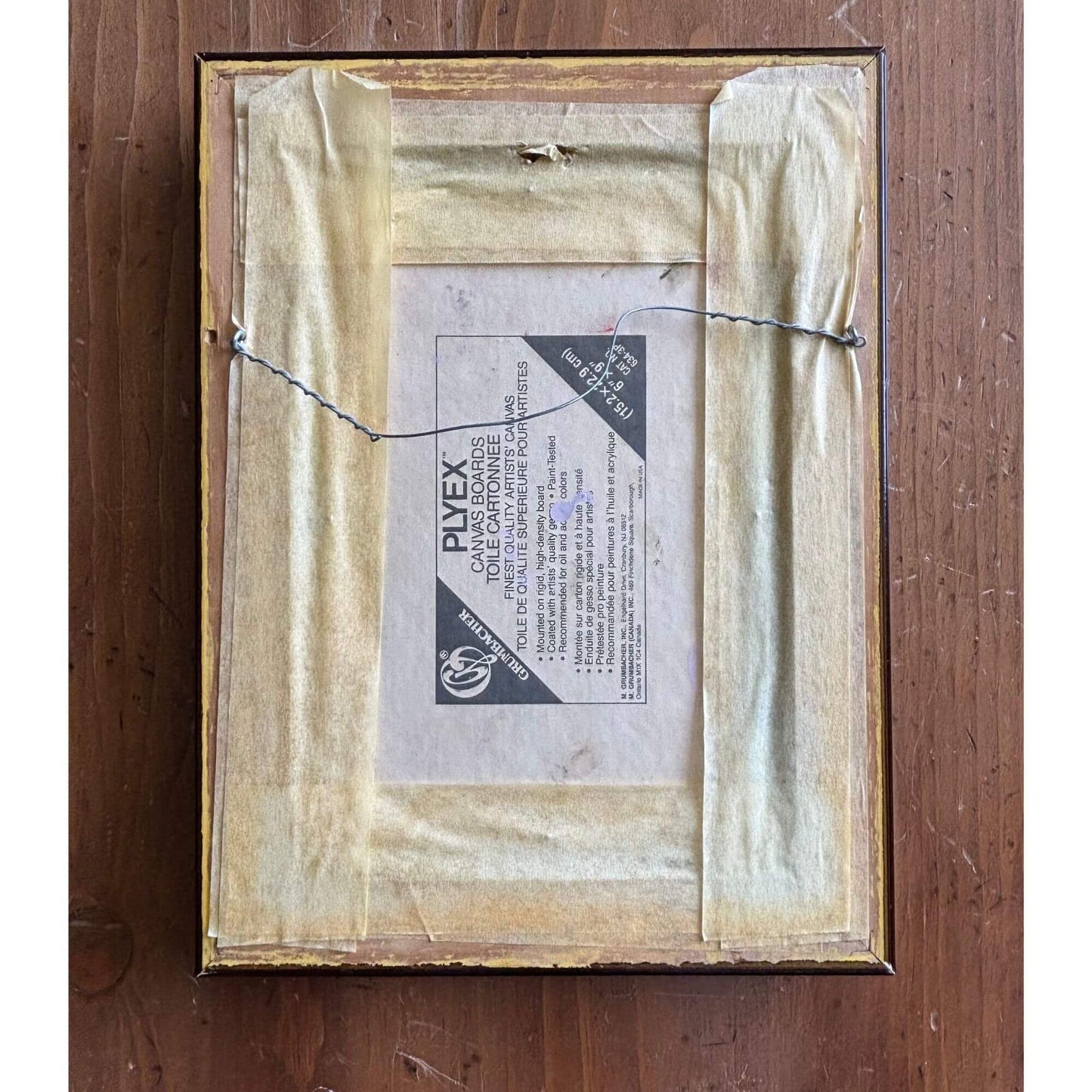 Gorgeous Framed Iris Oil Painting Dark Wood with Gold 9x12 image 4