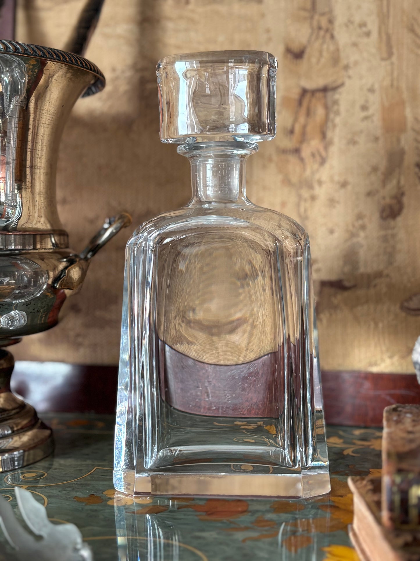 Vintage Mid Century Swedish Orrefors Crystal Glass Decanter