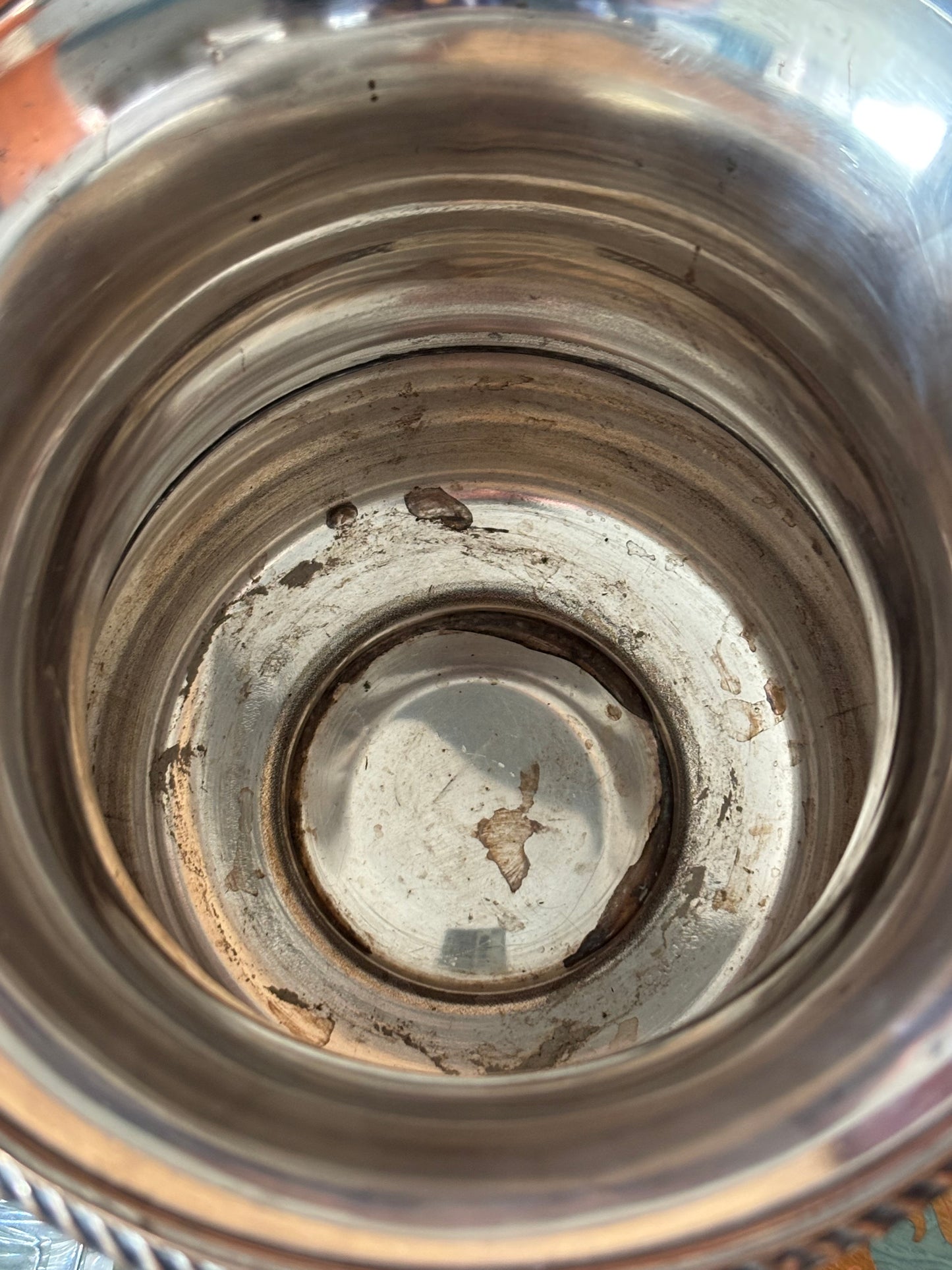 Vintage Sheffield Lion Crest Silver Plate Champagne Bucket