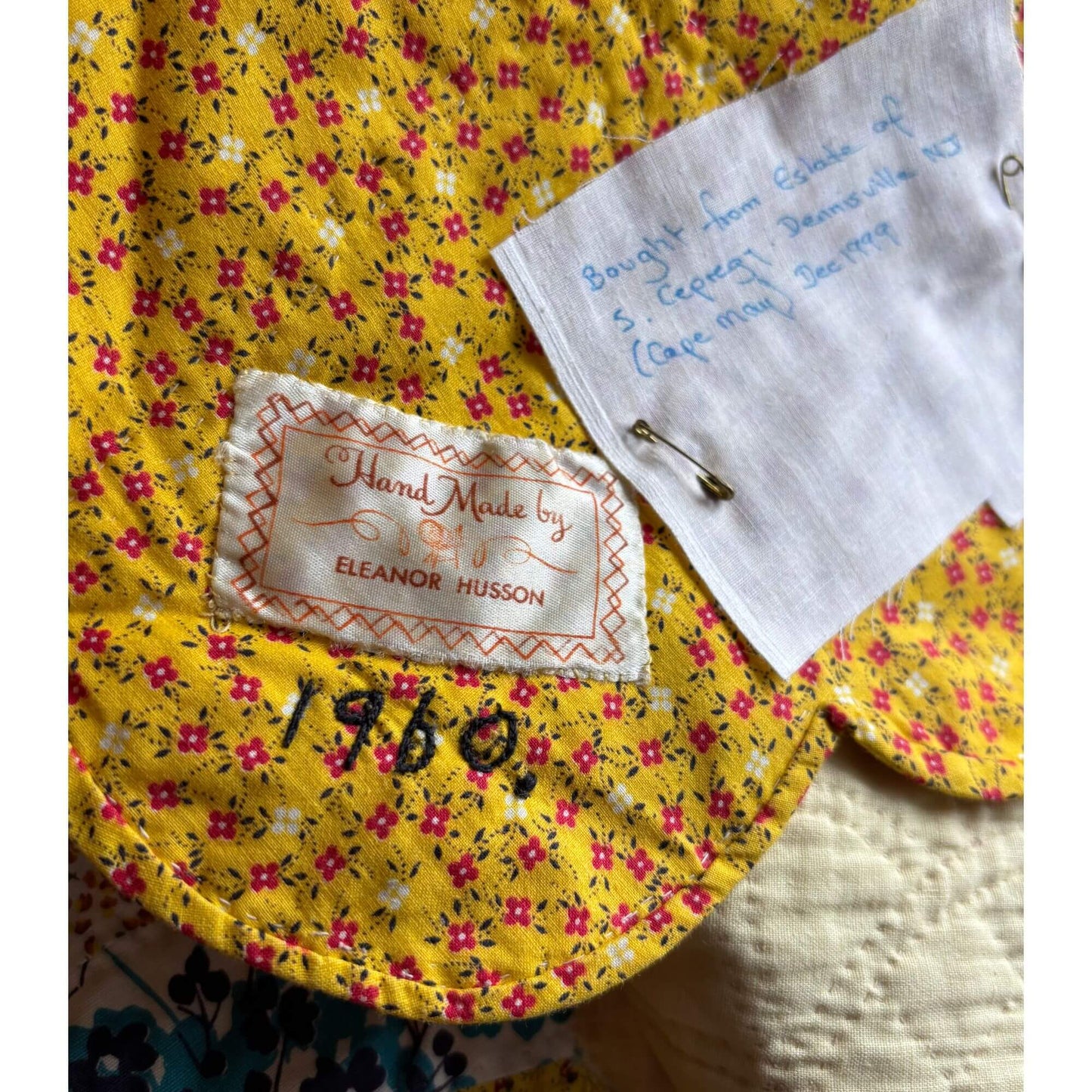 Vintage Fancy Dresden Plate 1960 Handmade Quilt image 2