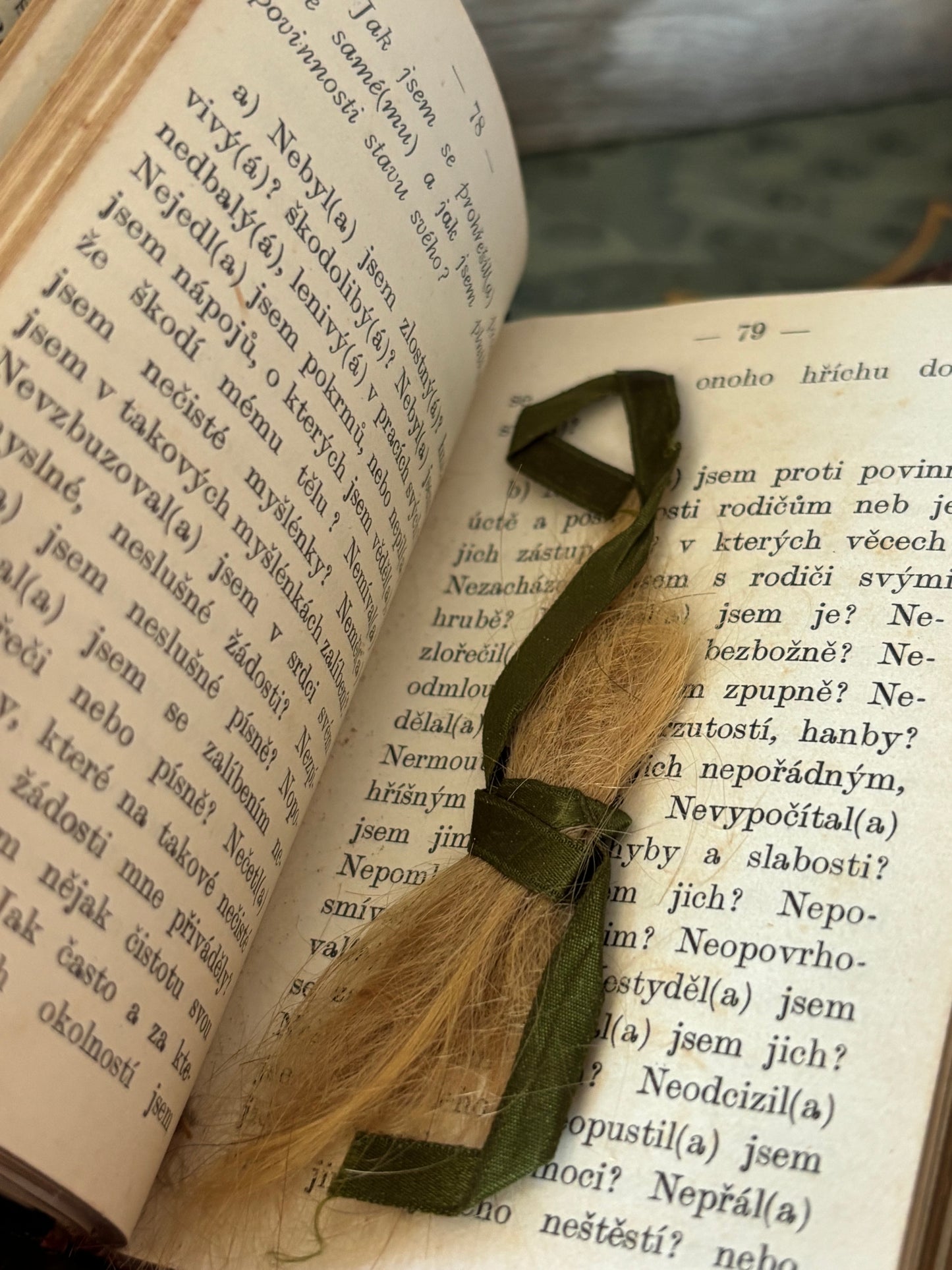 Antique 1884 Prayer Book Mother of Pearl Clasp Book Czech