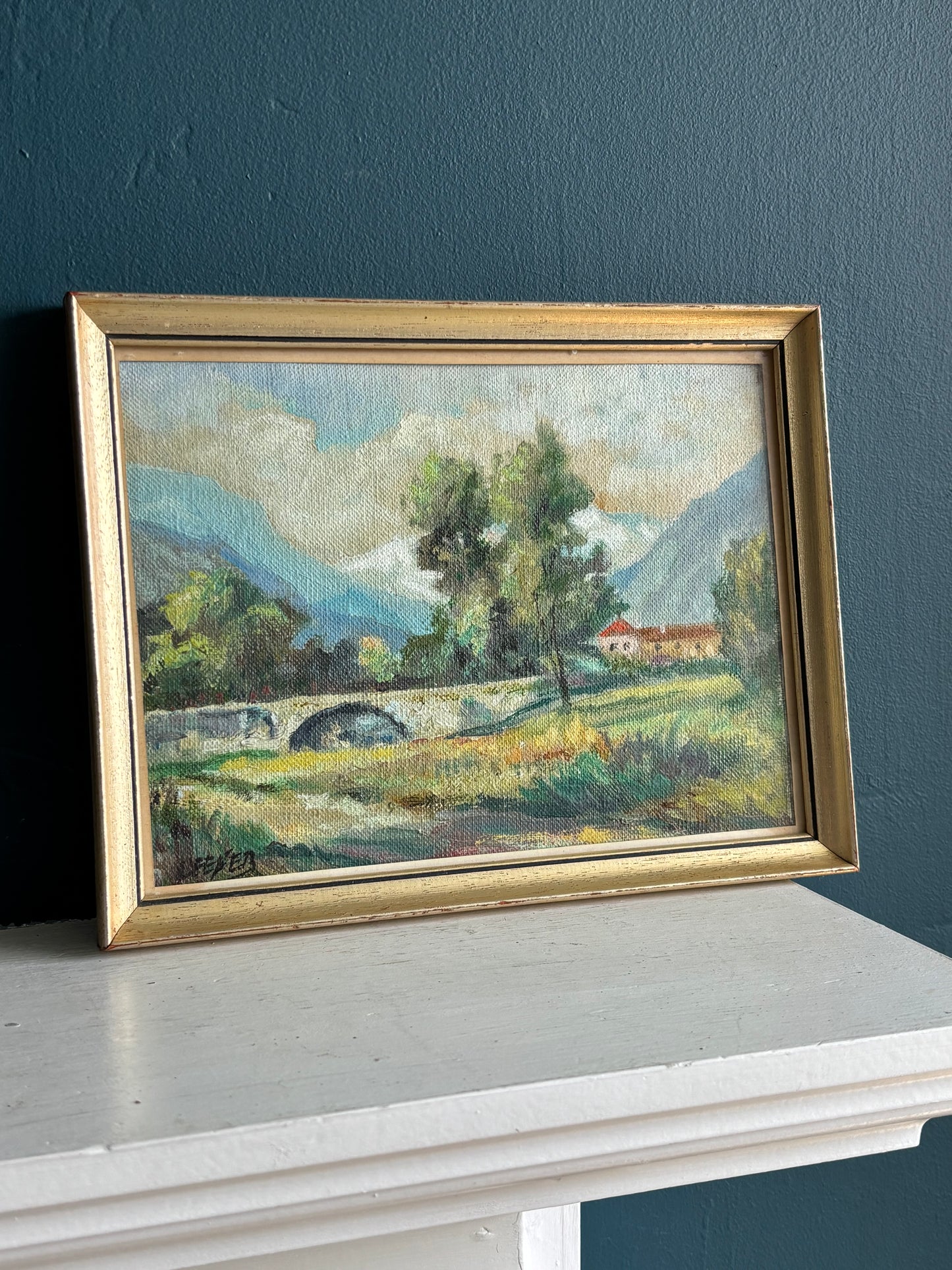 European Landscape Oil Painting 10.5 x 8