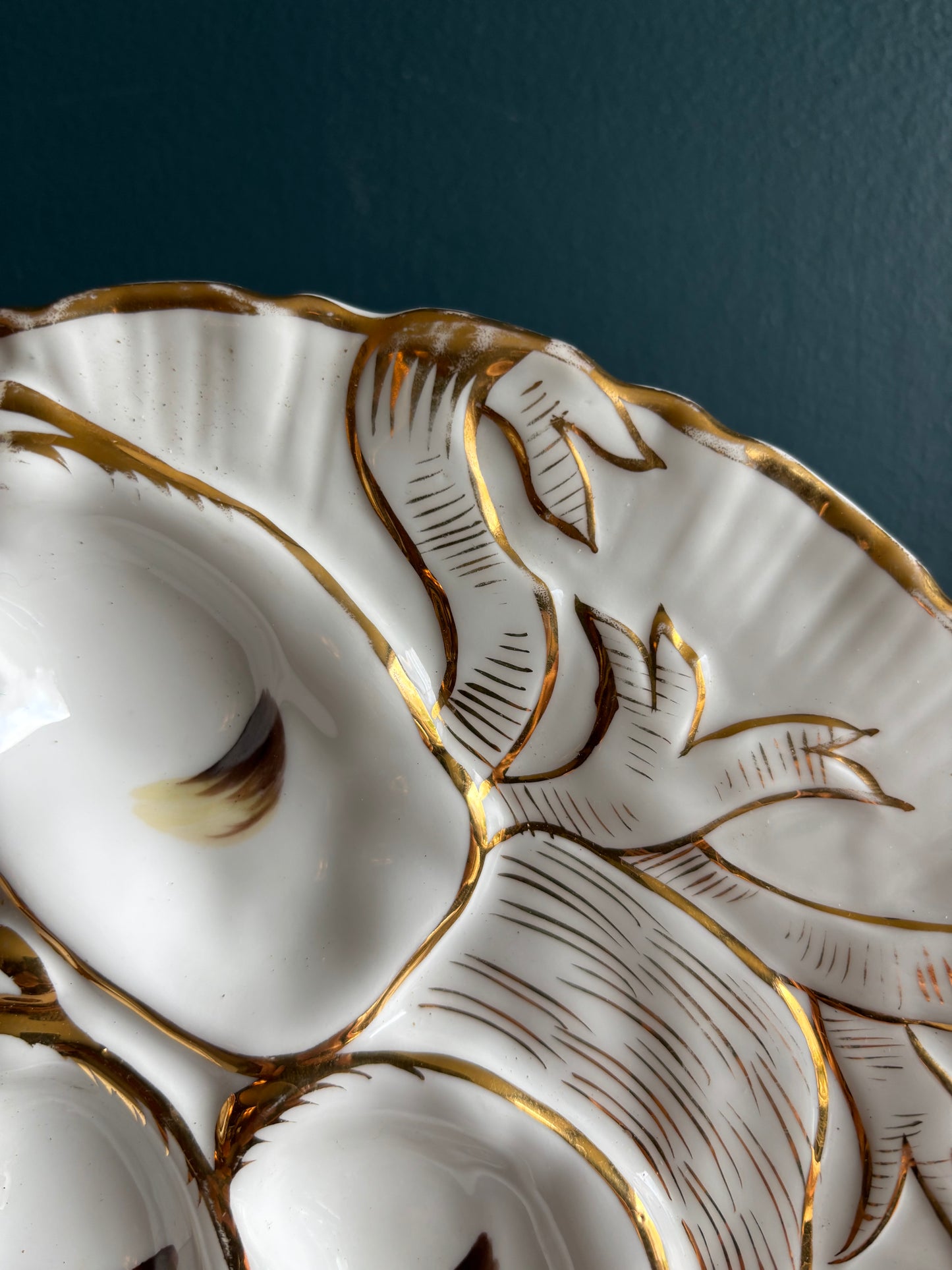 Antique Carl Tielsch Turkey Oyster Plate