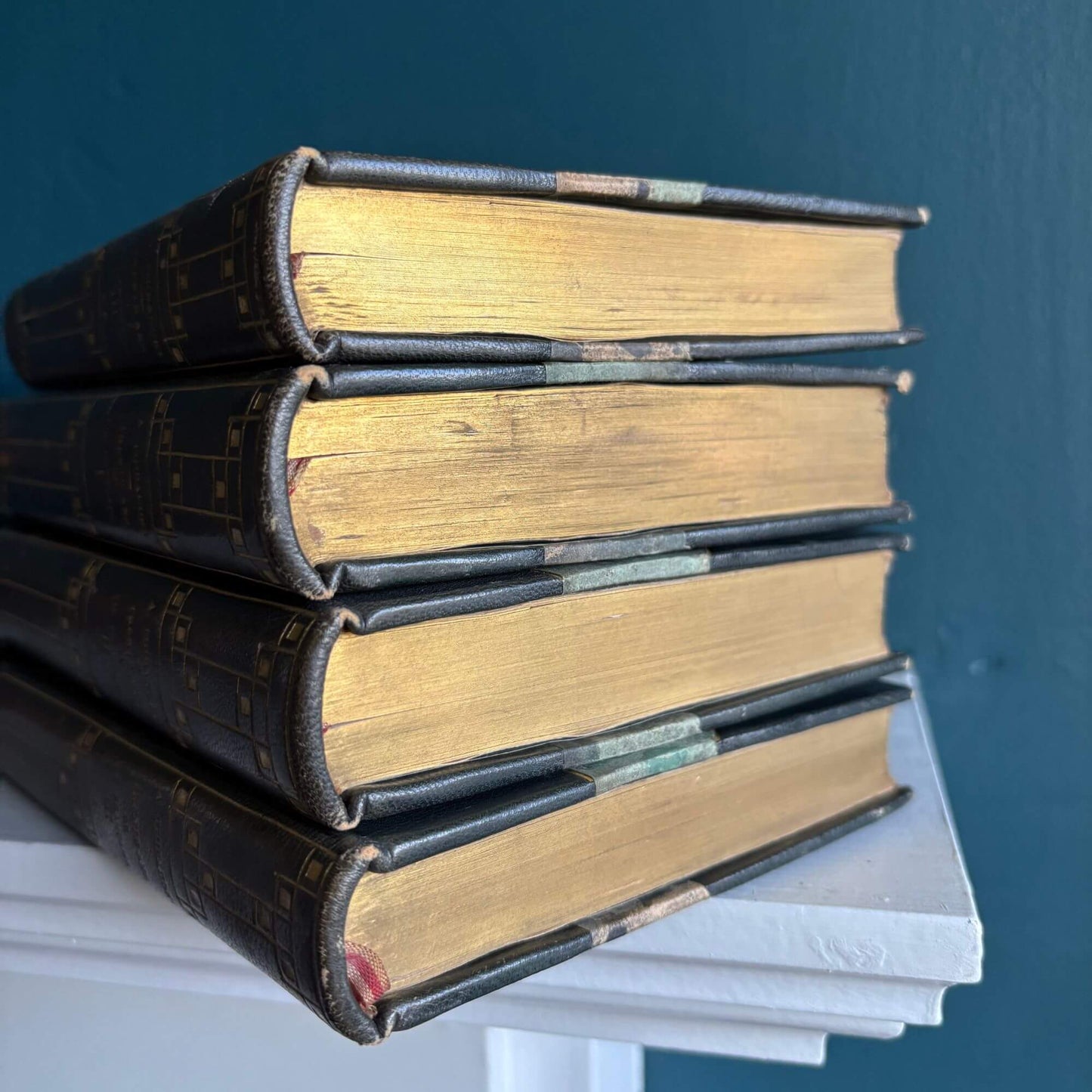 Antique Art Deco French Leather Books Set of 4 Le Bergsonisme image 6