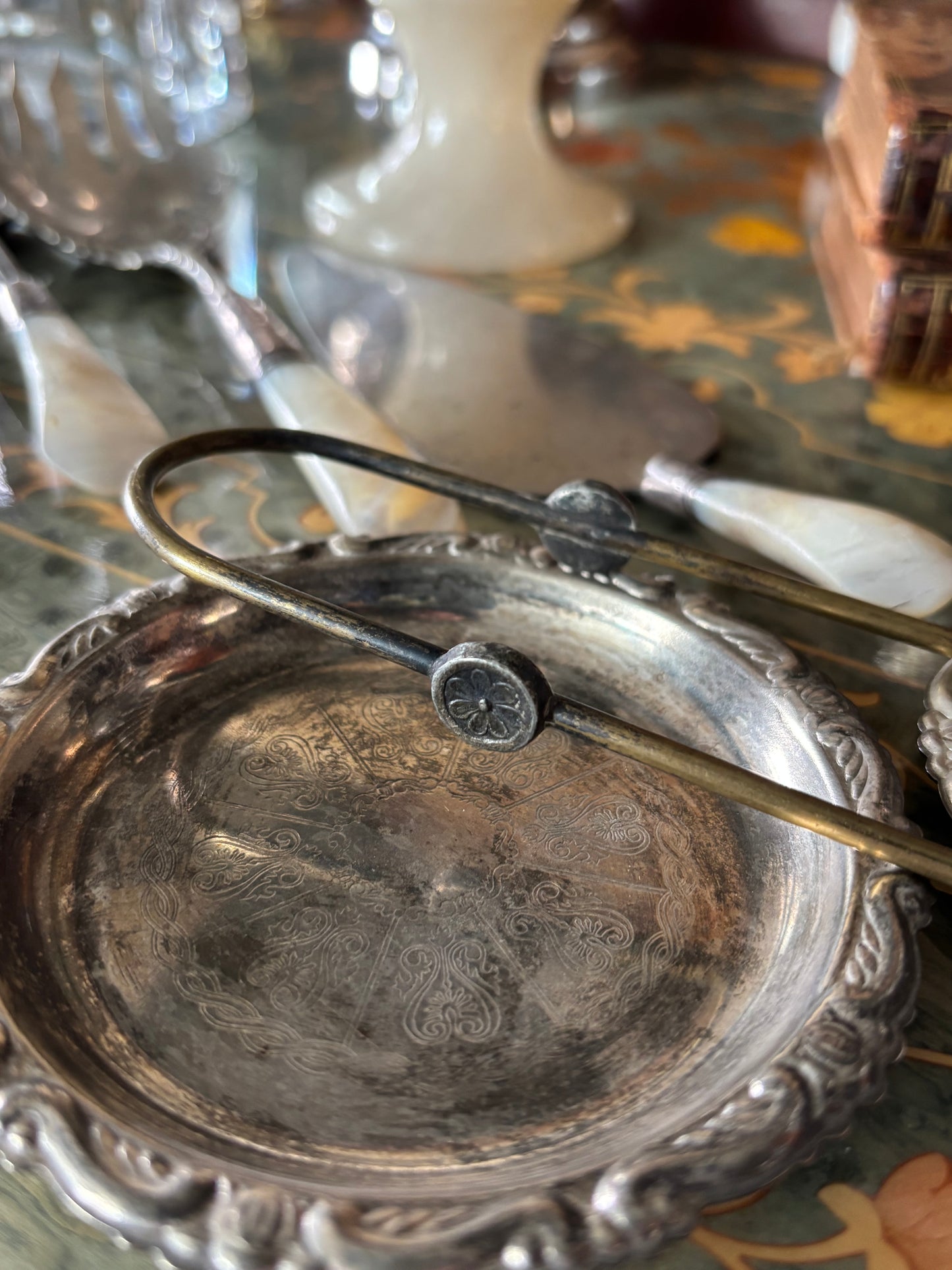 Antique Victorian Ice or Pickle Tongs Barware Servingware