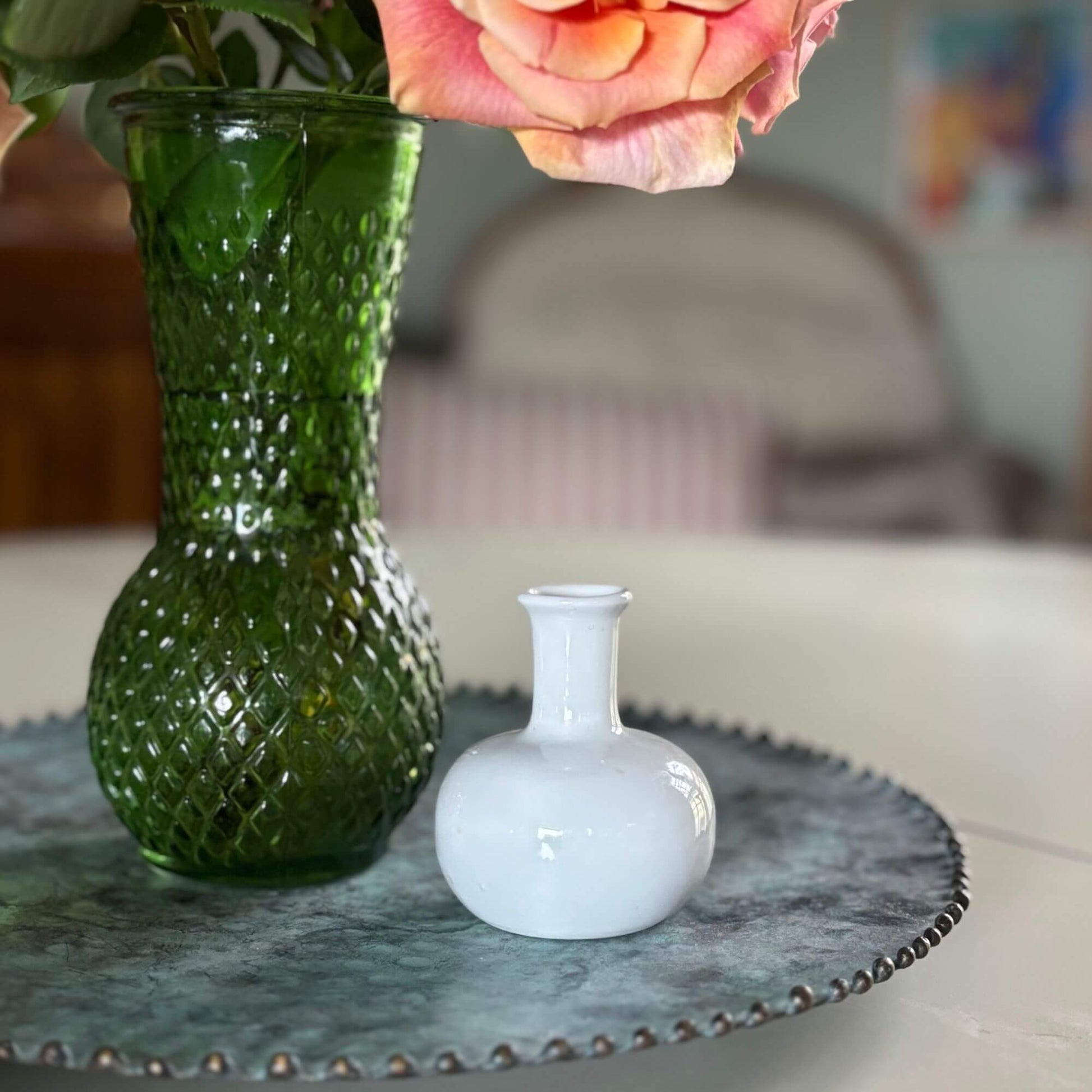 Darling Vintage Dansk White Small Bud Vase image 0