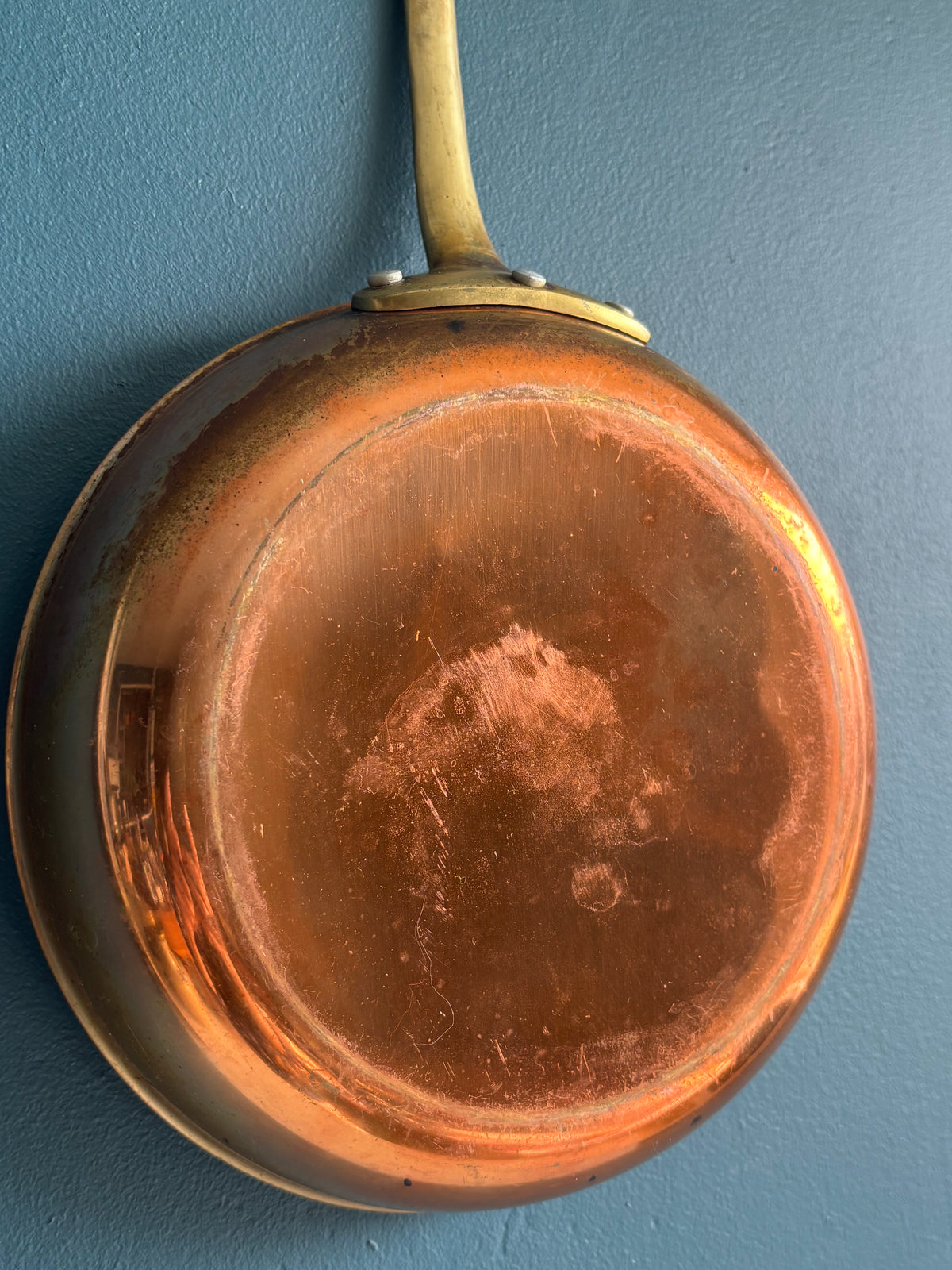 Vintage Copper & Brass Handled Pan
