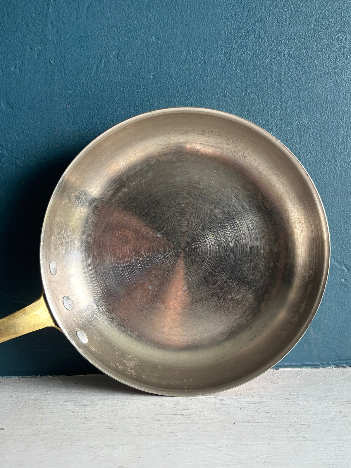 Vintage Copper & Brass Handled Pan