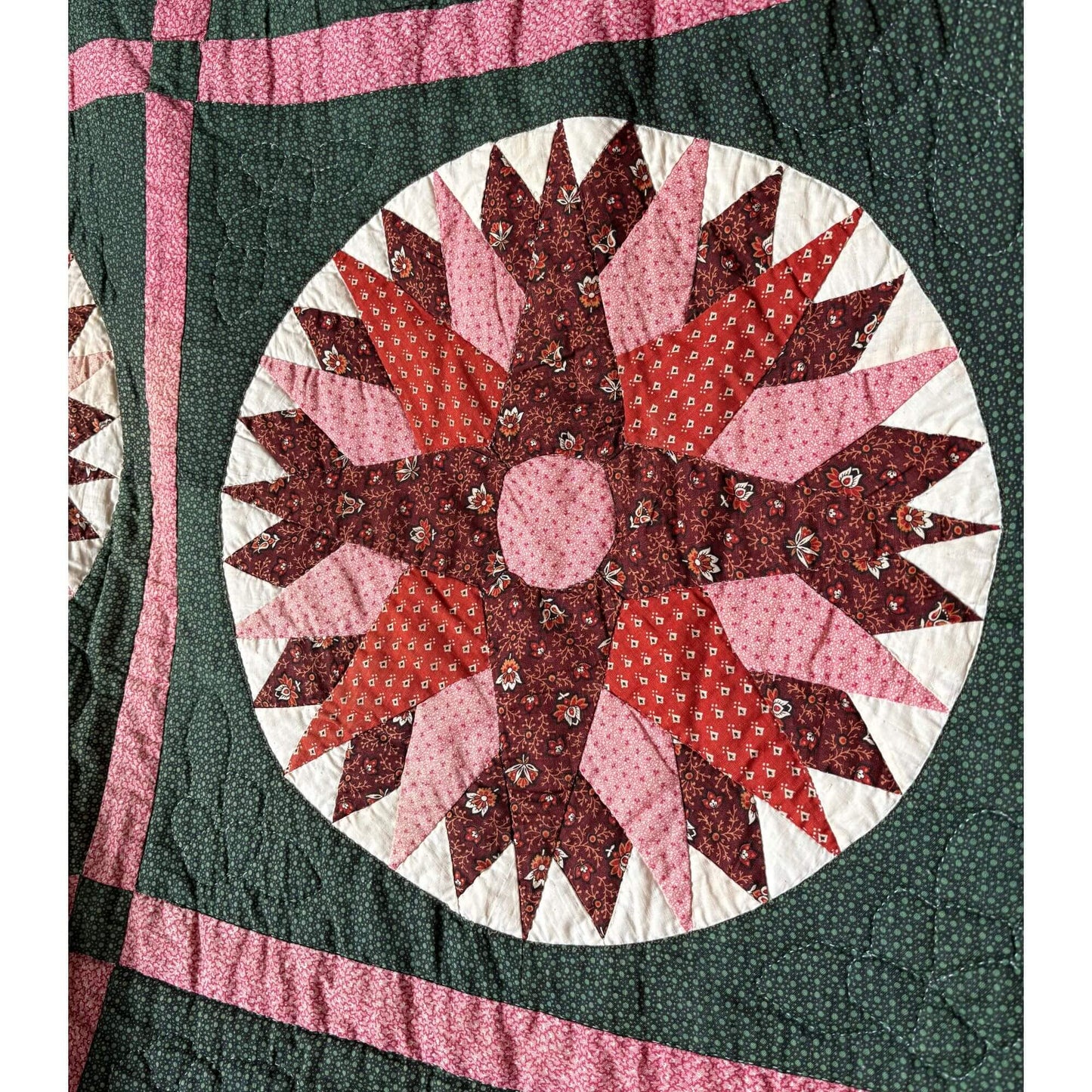 Antique Mariner's Compass Handmade Quilt image 1