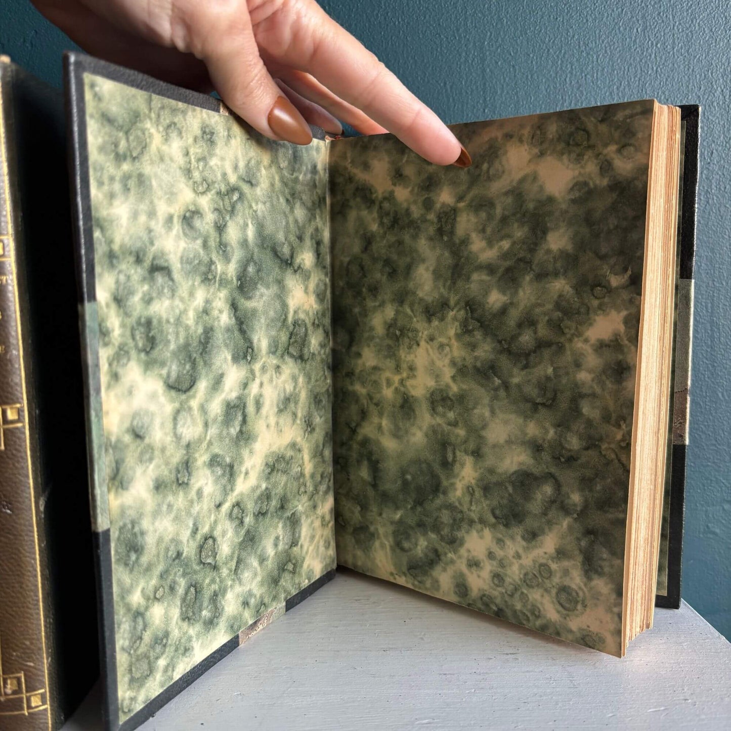 Antique Art Deco French Leather Books Set of 4 Le Bergsonisme image 5