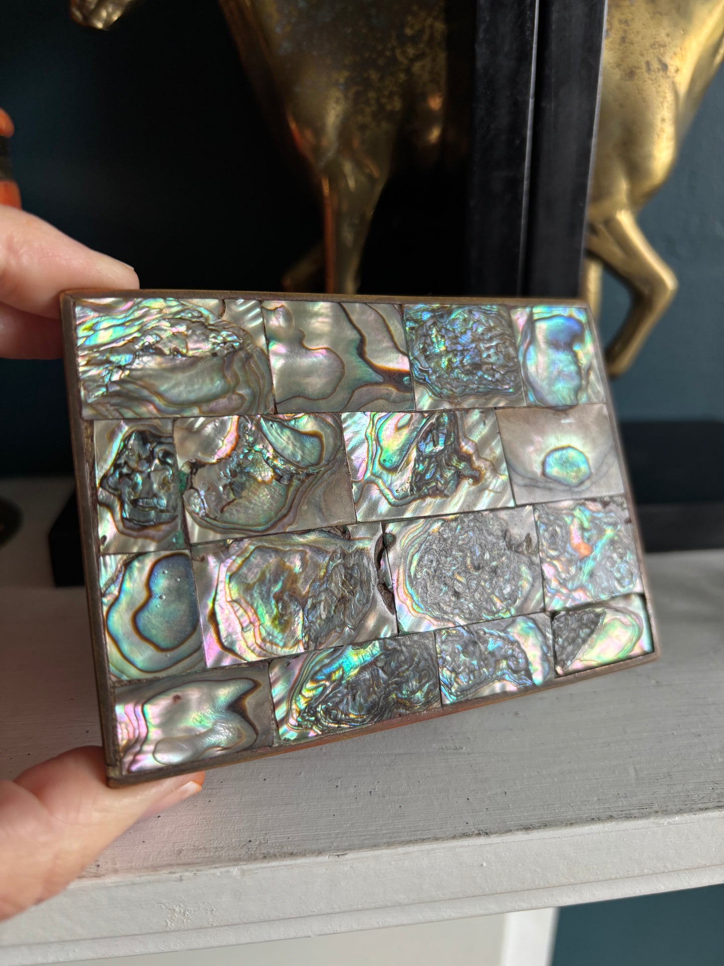 Vintage Abalone Rectangle Box