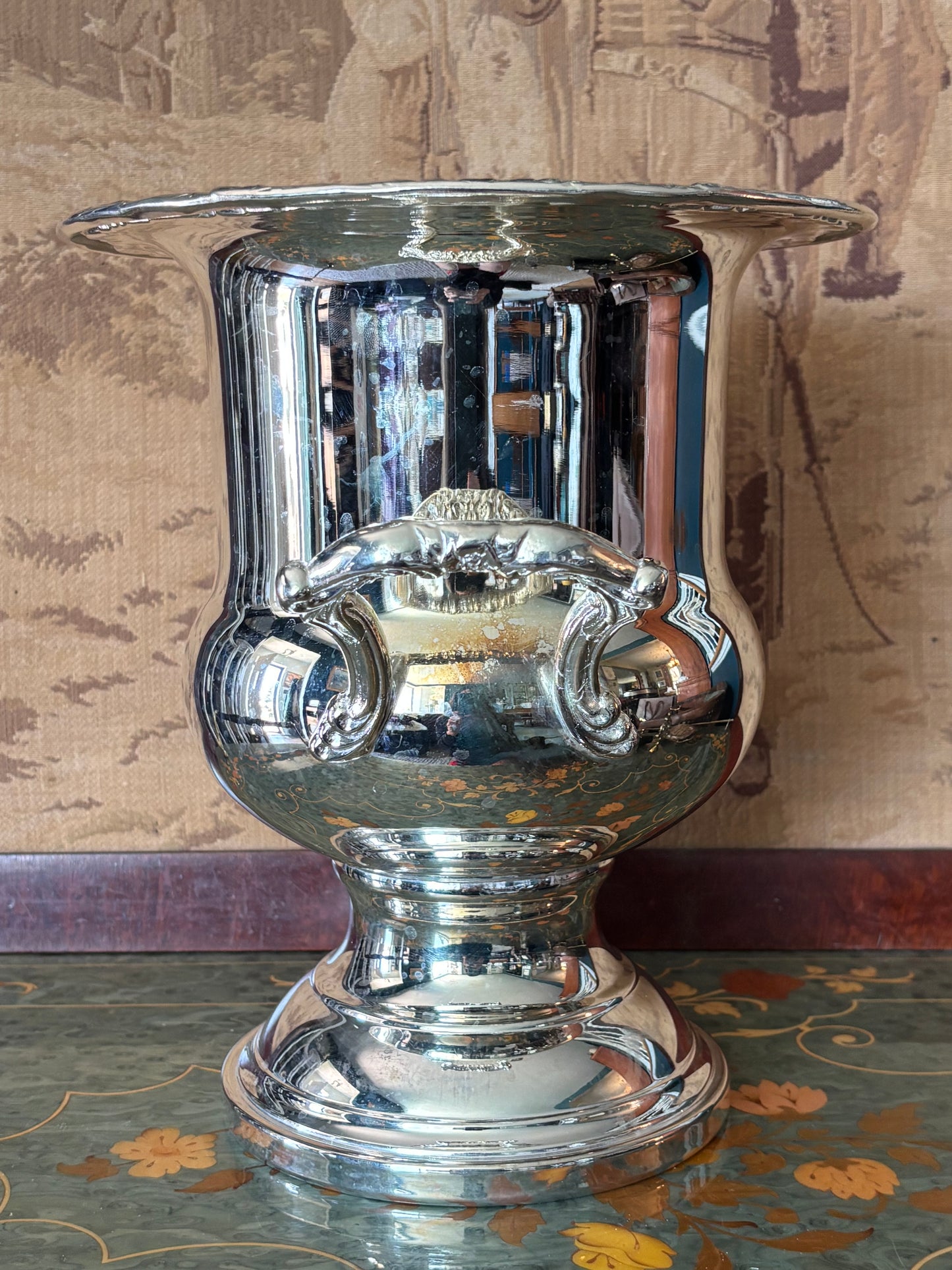 Vintage Silver Plate Champagne Bucket Vase