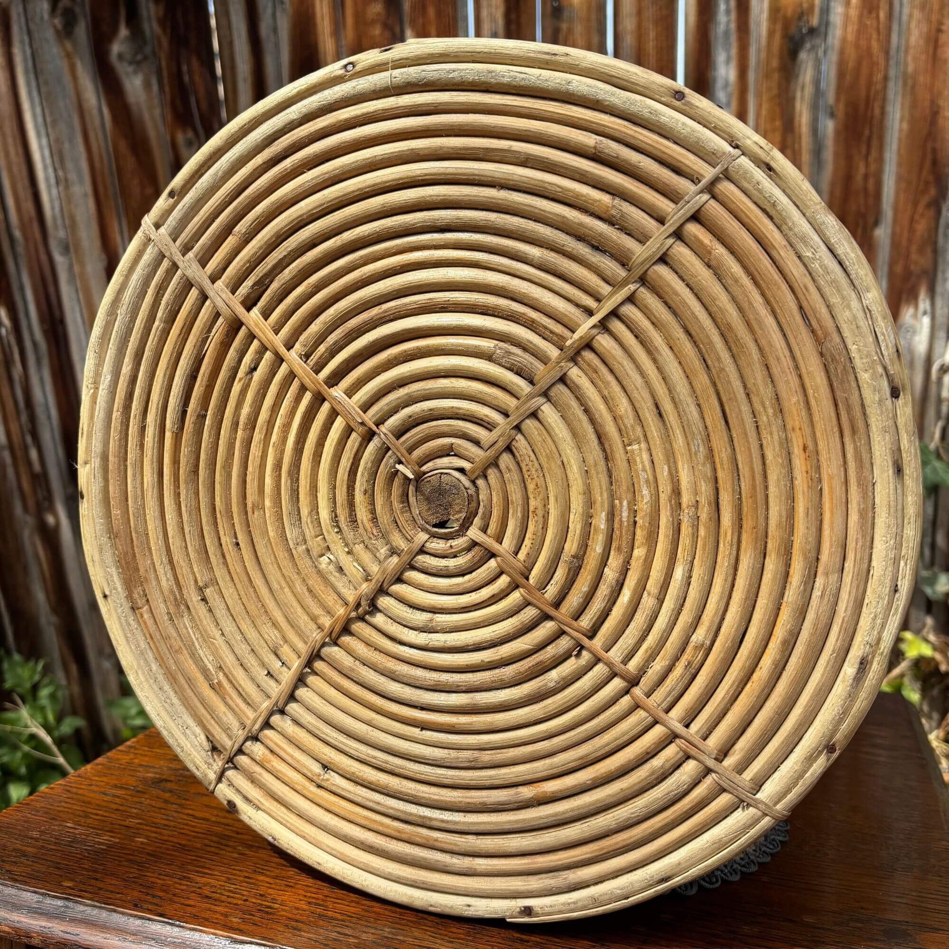 Mid Century Italian Pencil Reed Basket in the Style Of Gabriella Crespi image 6