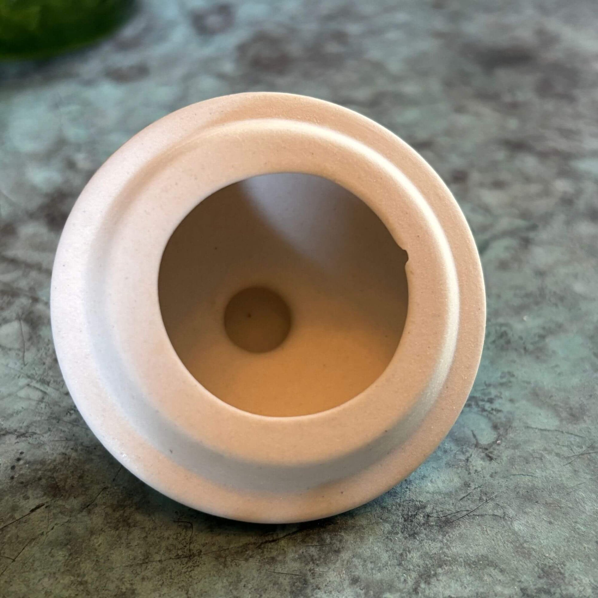 Vintage Russian Blue & White Jar with Snowy House image 5