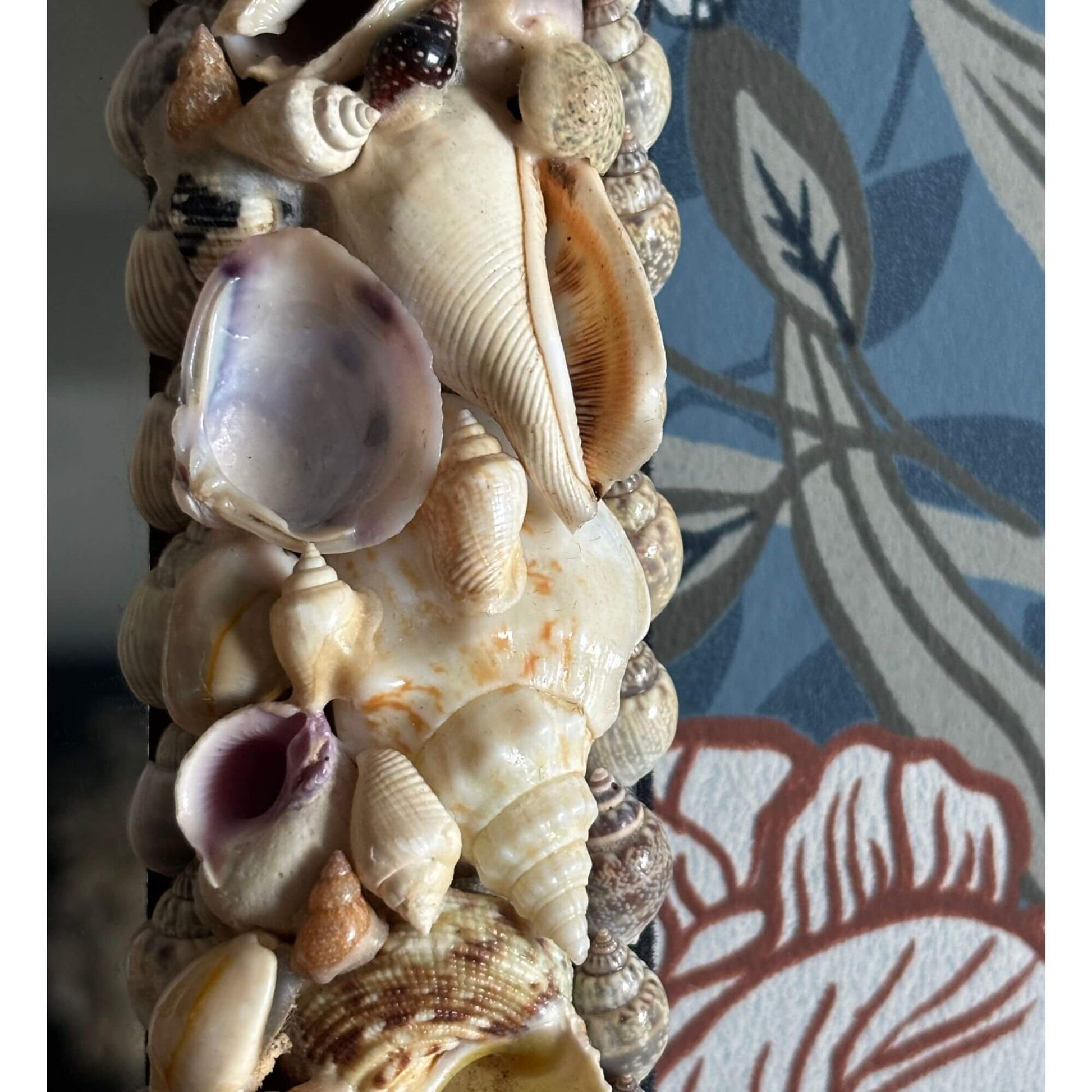 Vintage Natural Seashell Square Mirror image 3